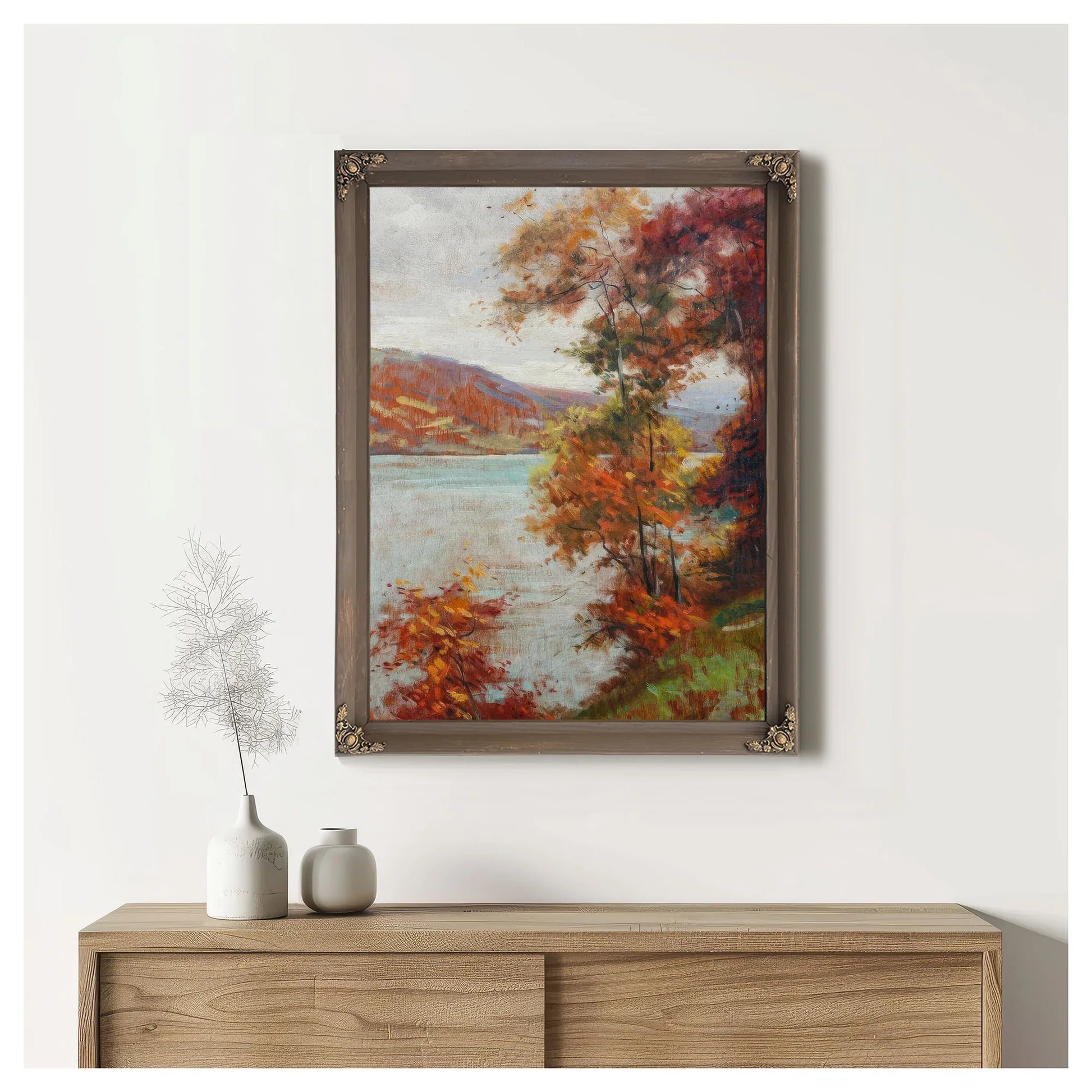 A River Scene By Louis Aston Knight Fine Art Print
