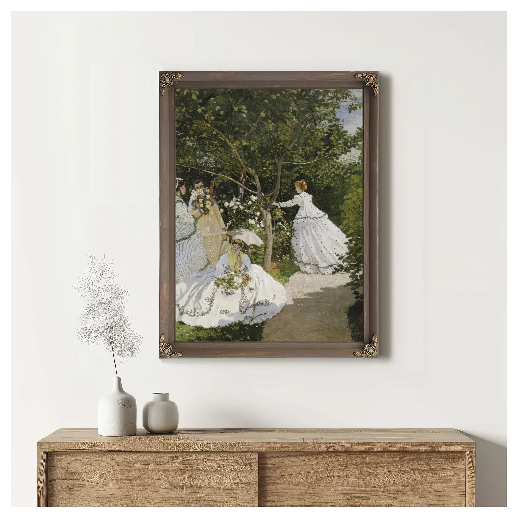 Femmes Au Jardin, A Ville D'avray By Claude Monet Fine Art Print
