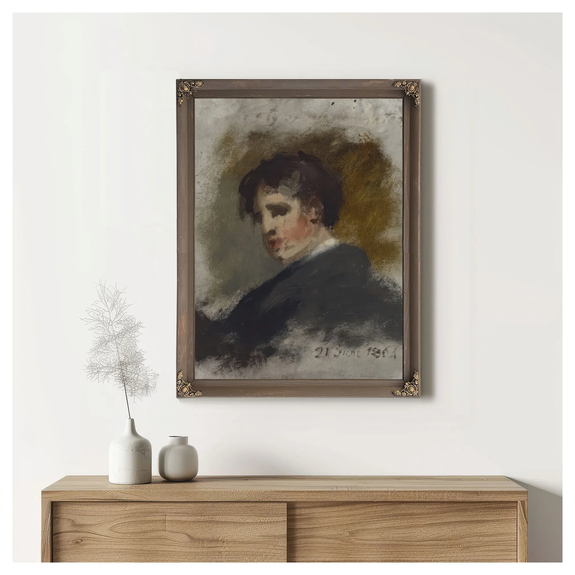 Portrait Sketch By Thomas Sully Fine Art Print