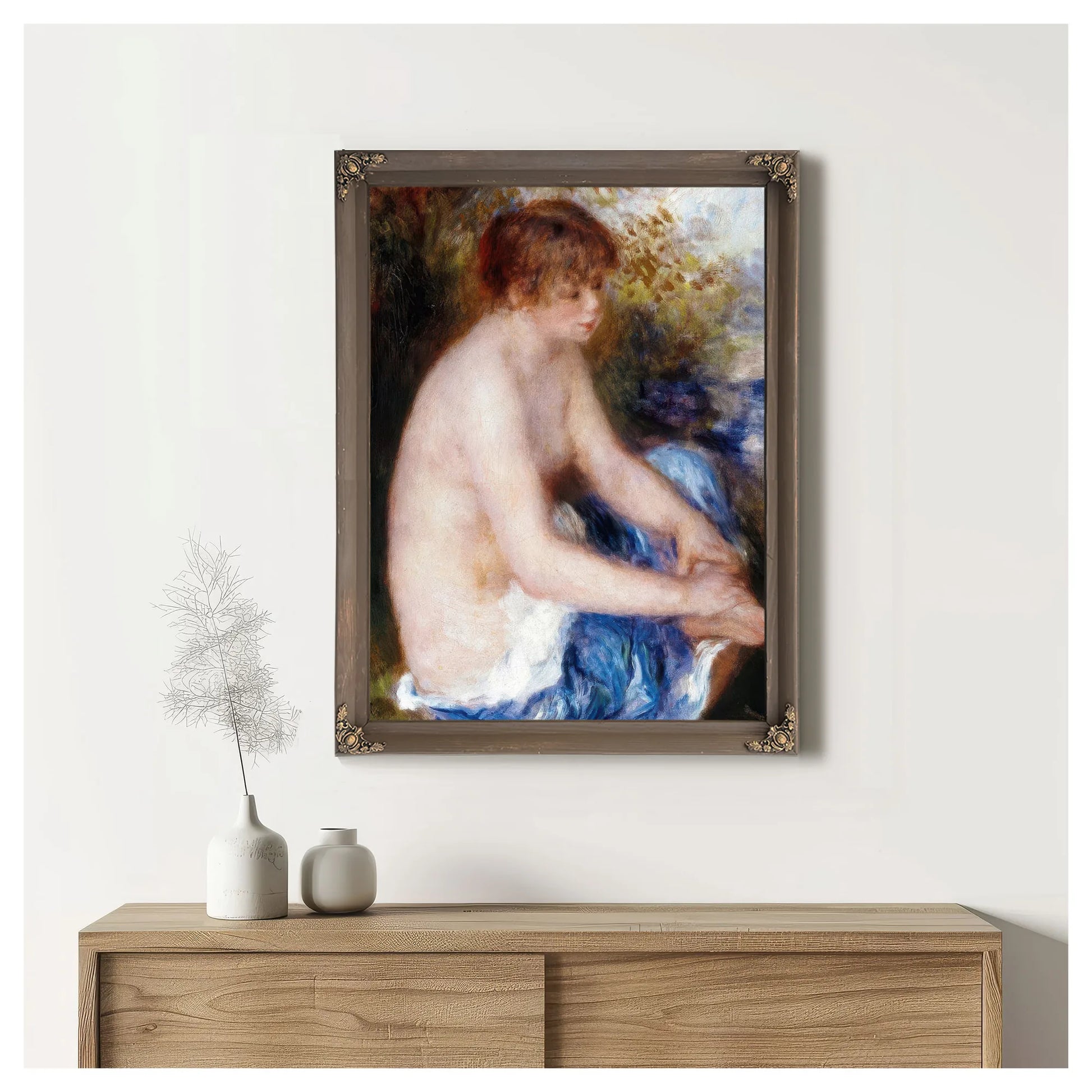 Little Blue Nude By Pierre August Renoir Fine Art Print