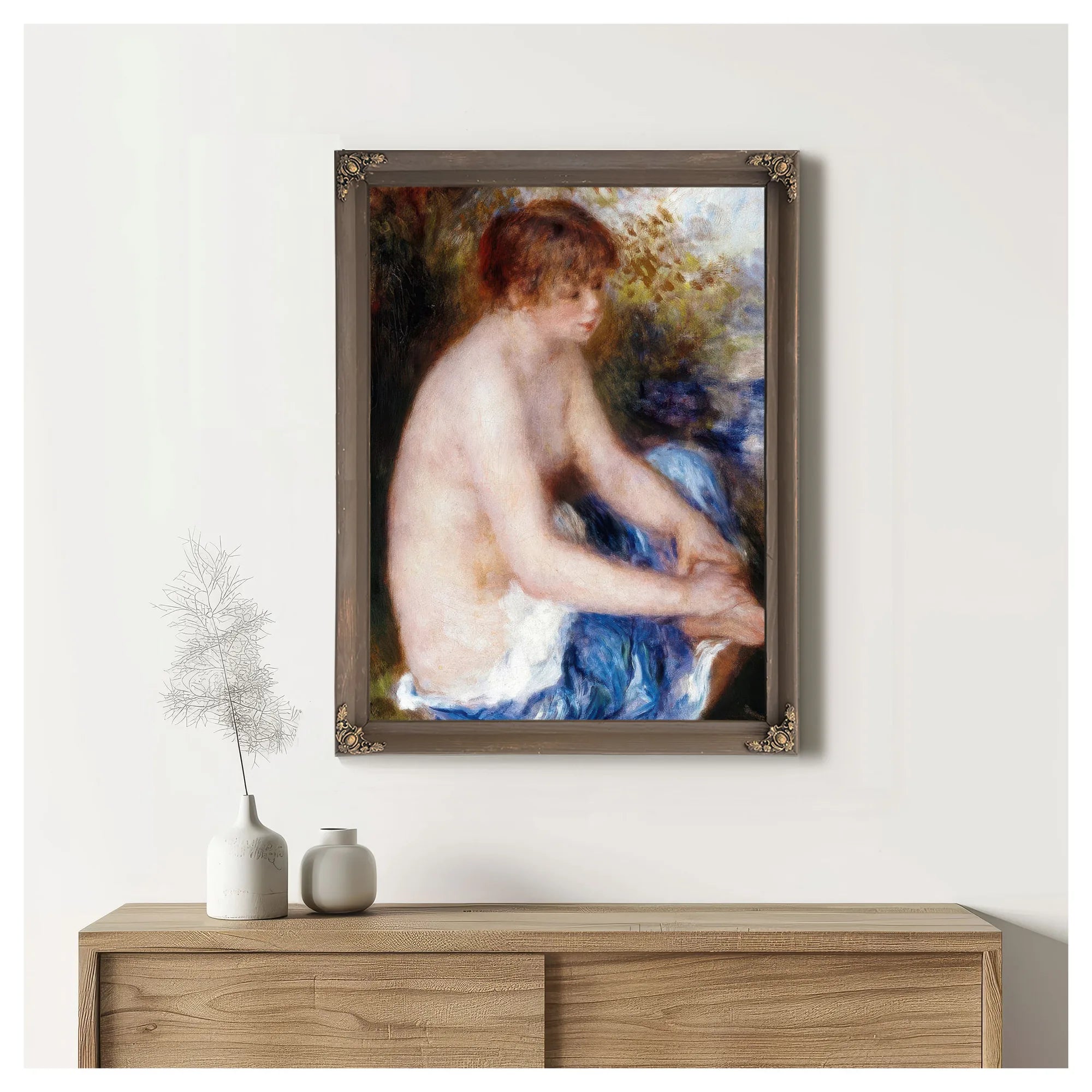 Little Blue Nude By Pierre August Renoir Fine Art Print