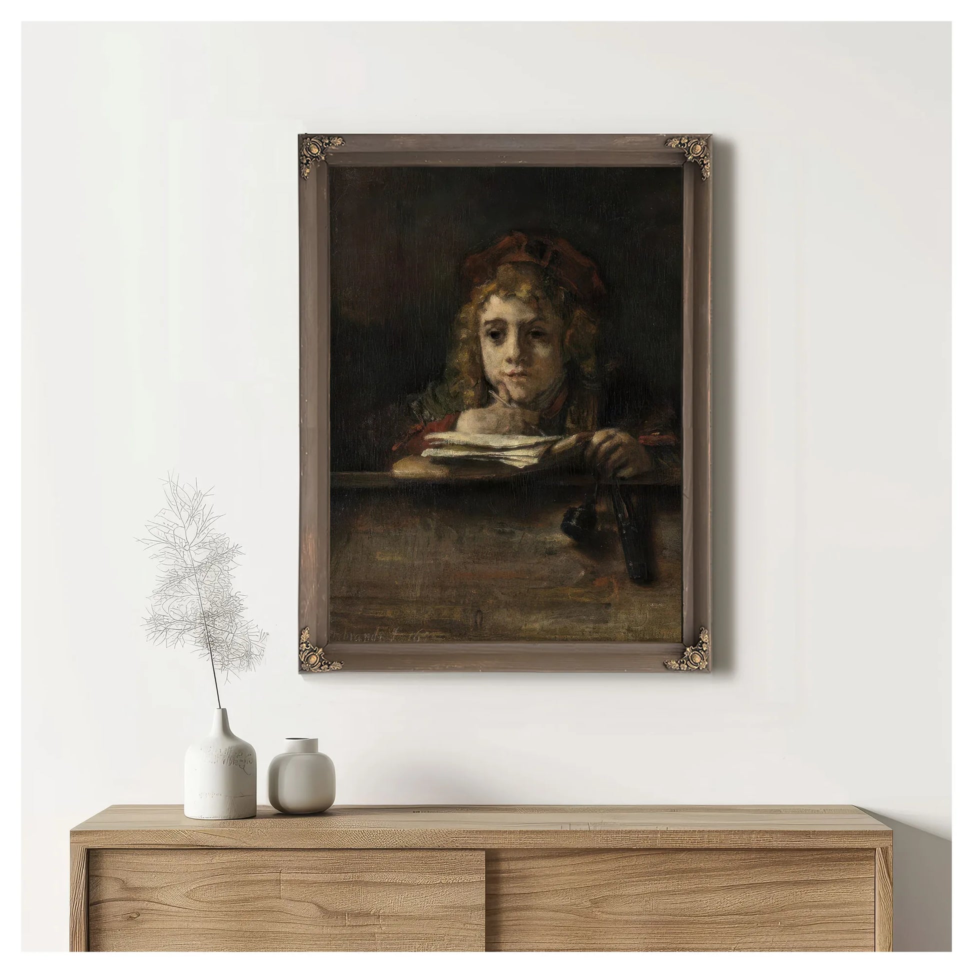 Titus Van Rijn The Artist's Son Reading By Rembrandt Fine Art Print