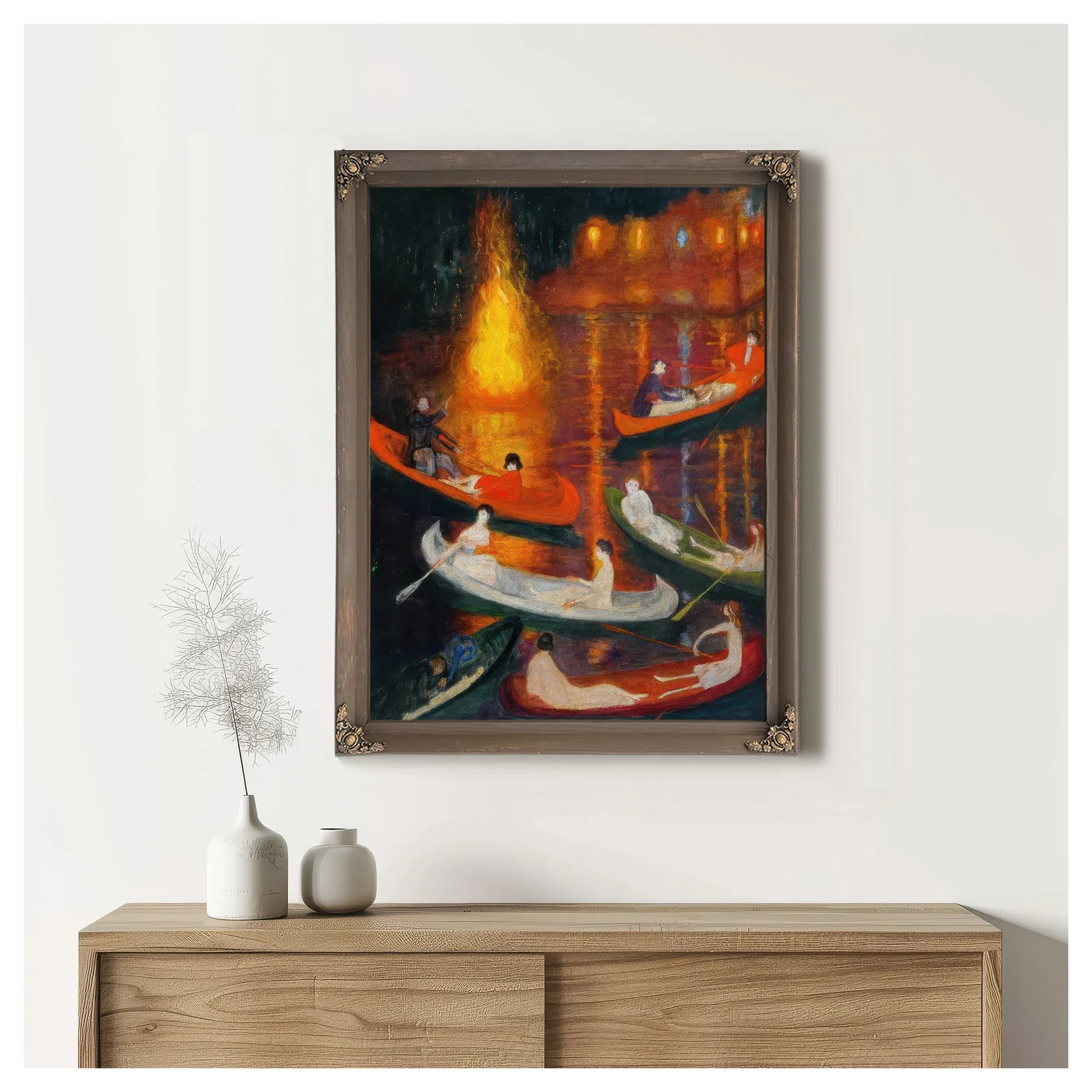 Fete On The Lake By Florine Stettheimer Fine Art Print