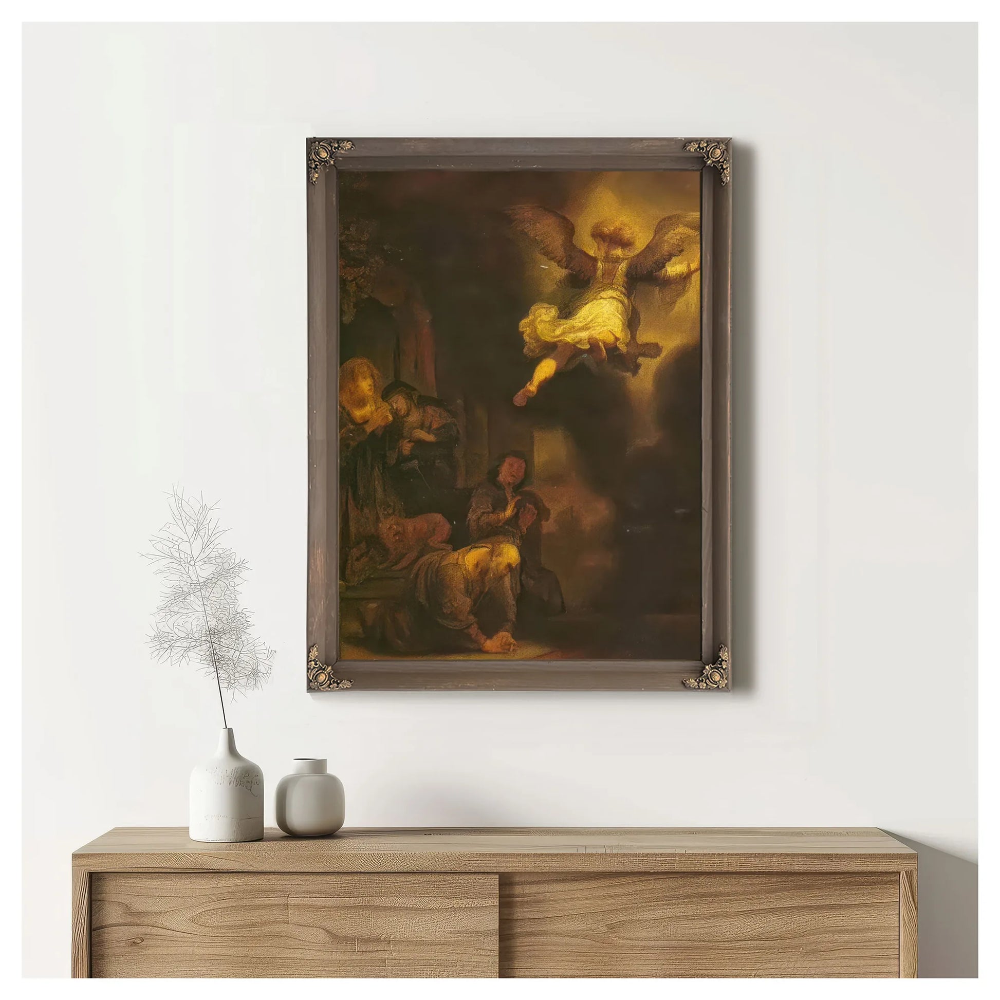 The Angel Leaving Tobias And His Family 1637 By Rembrandt Fine Art Print