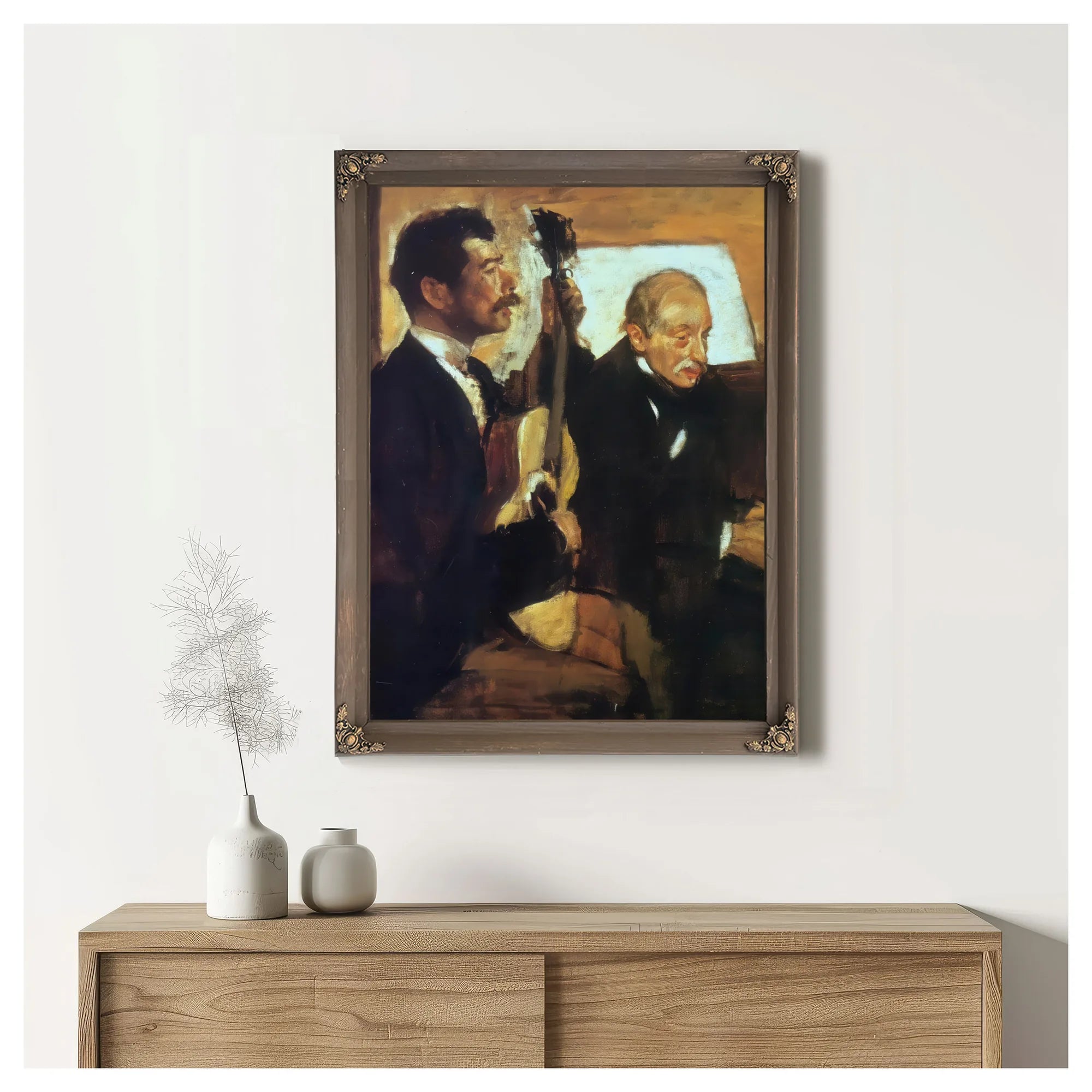 Degas Father Listening To Pagans By Edgar Degas Fine Art Print
