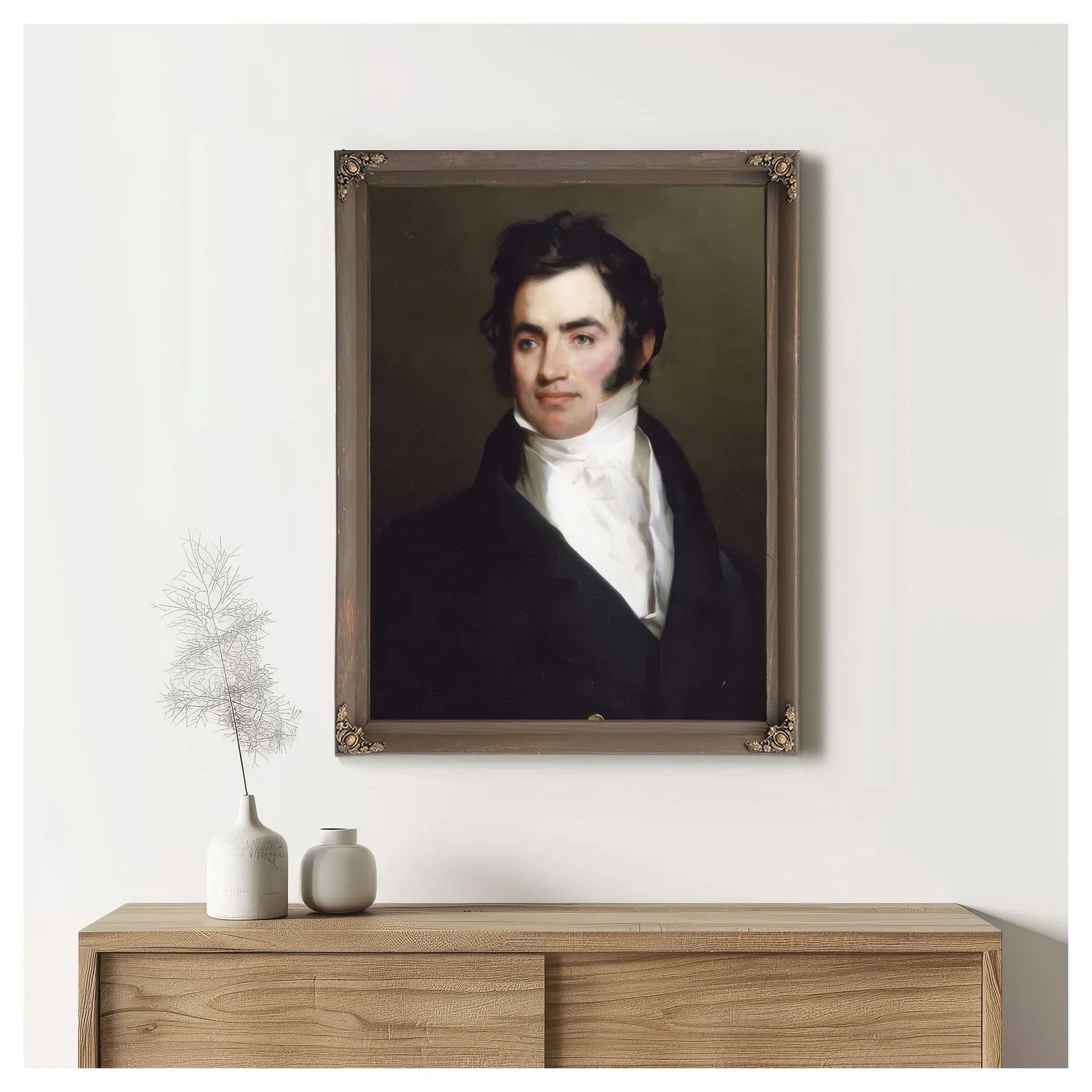 Portrait Of Benjamin Tevis By Thomas Sully Fine Art Print