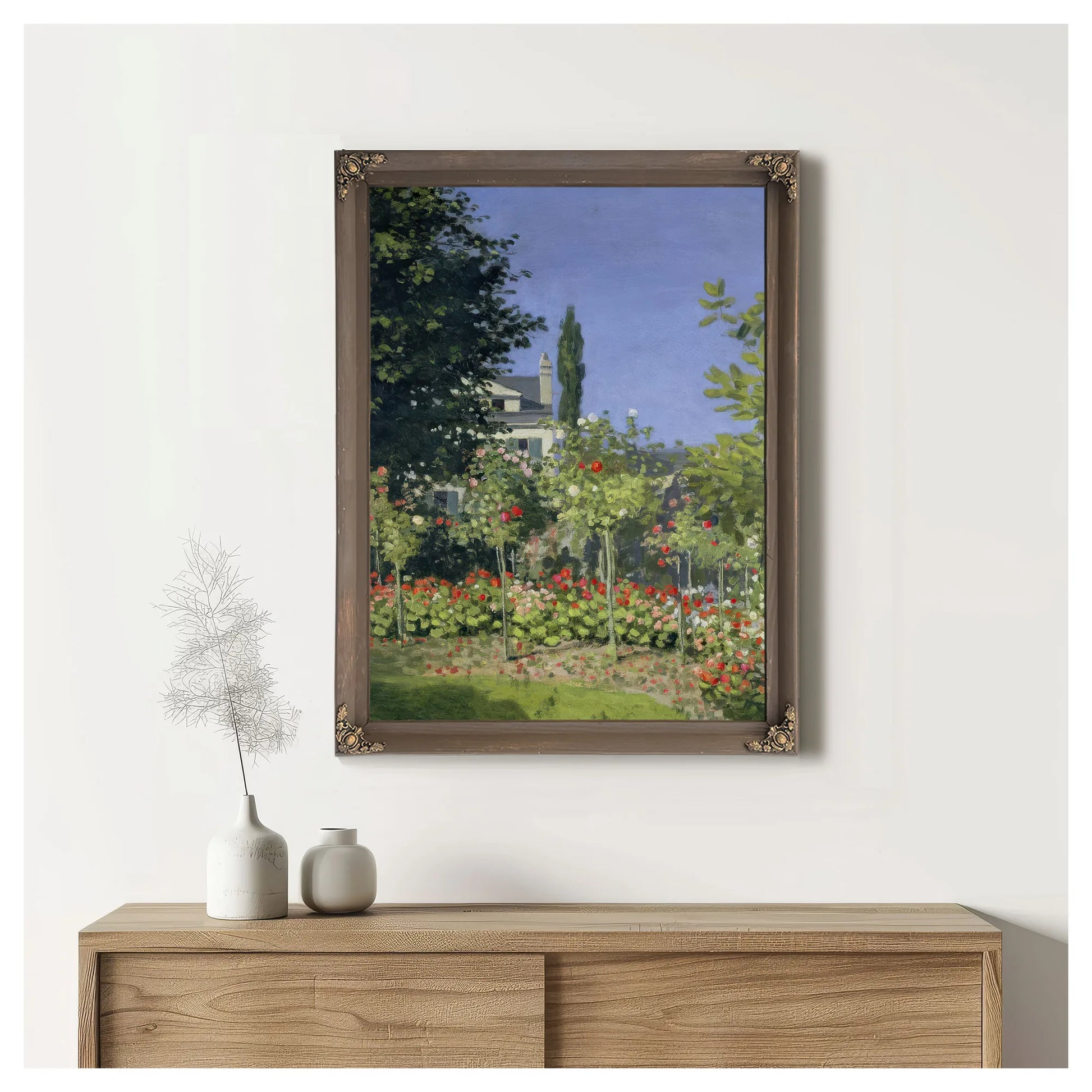 Flowering Garden At Sainte Adresse By Claude Monet Fine Art Print