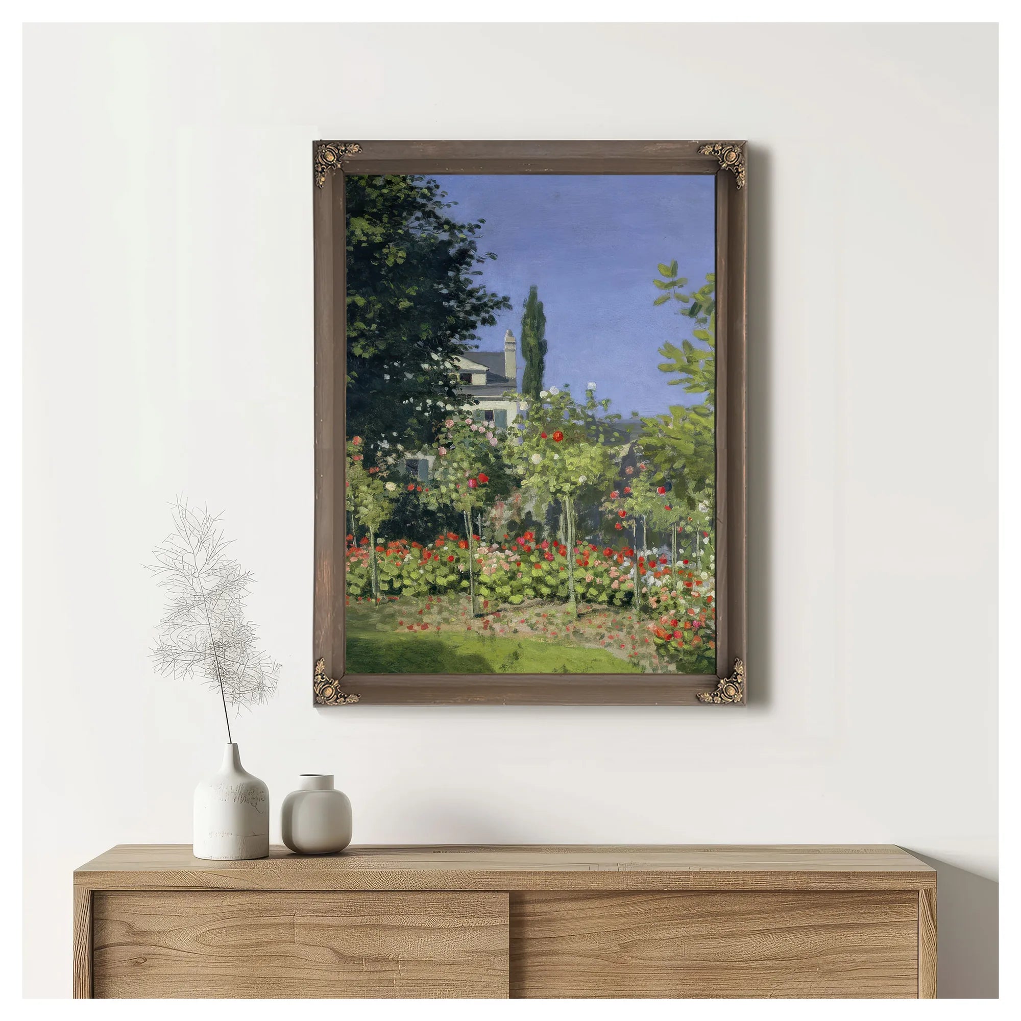 Flowering Garden At Sainte Adresse By Claude Monet Fine Art Print