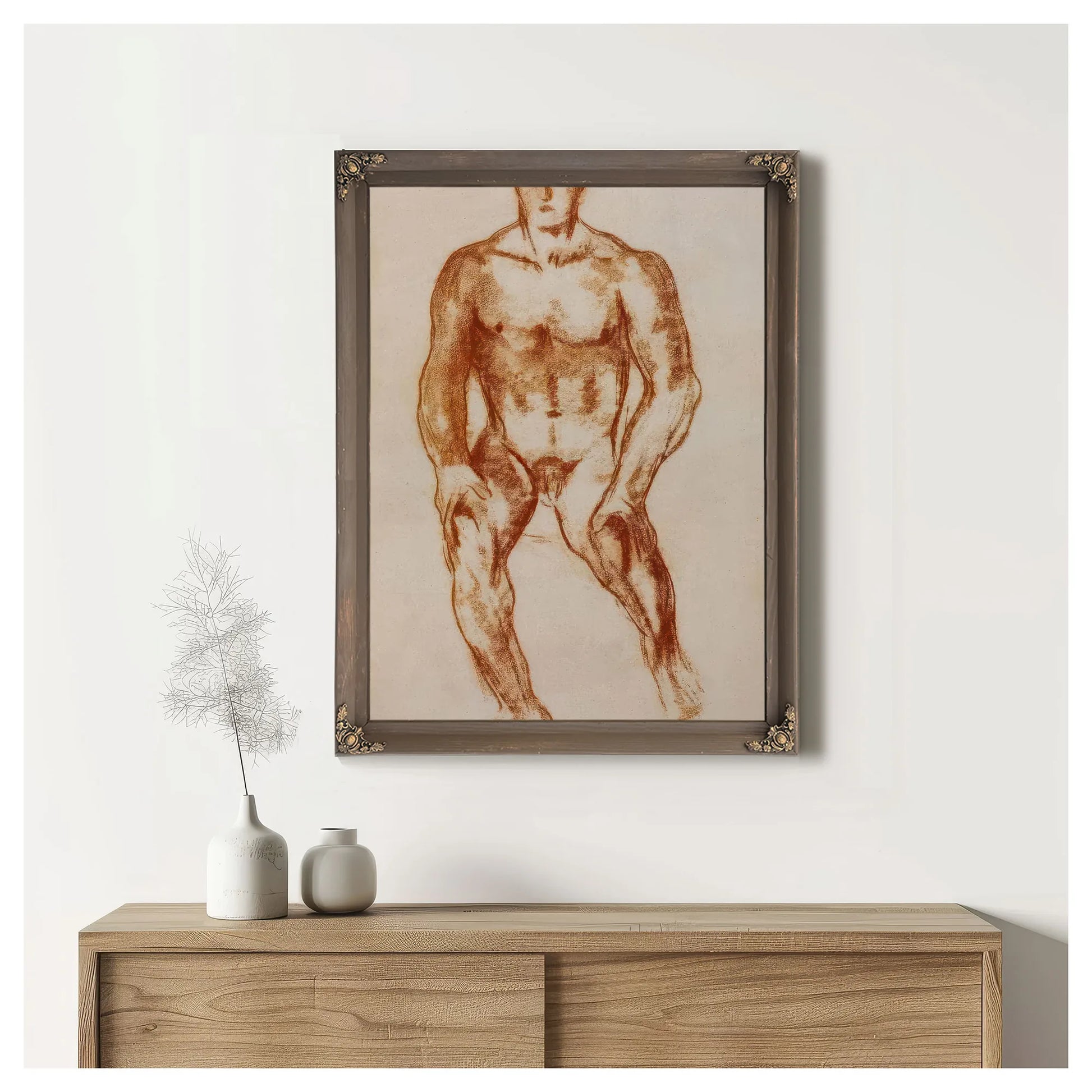 Seated Male Nude By Marsden Hartley Fine Art Print