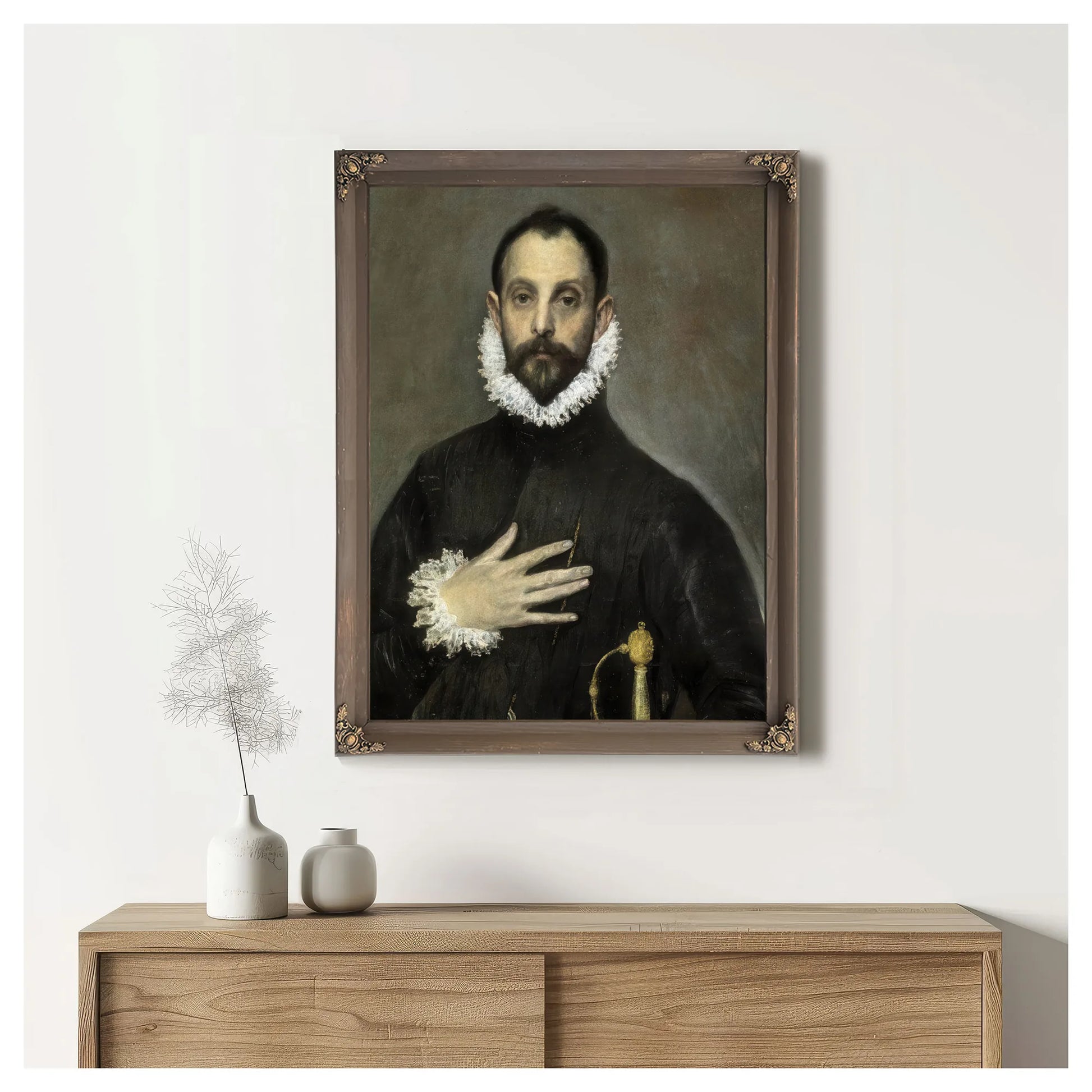 El Caballero De La Mano En El Pecho The Nobleman With His Hand On His Chest By El Greco Fine Art Print