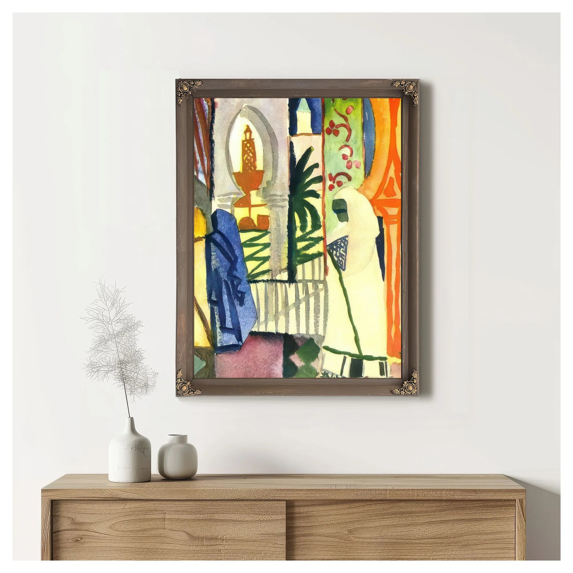 Inside The Mosque By August Macke Fine Art Print