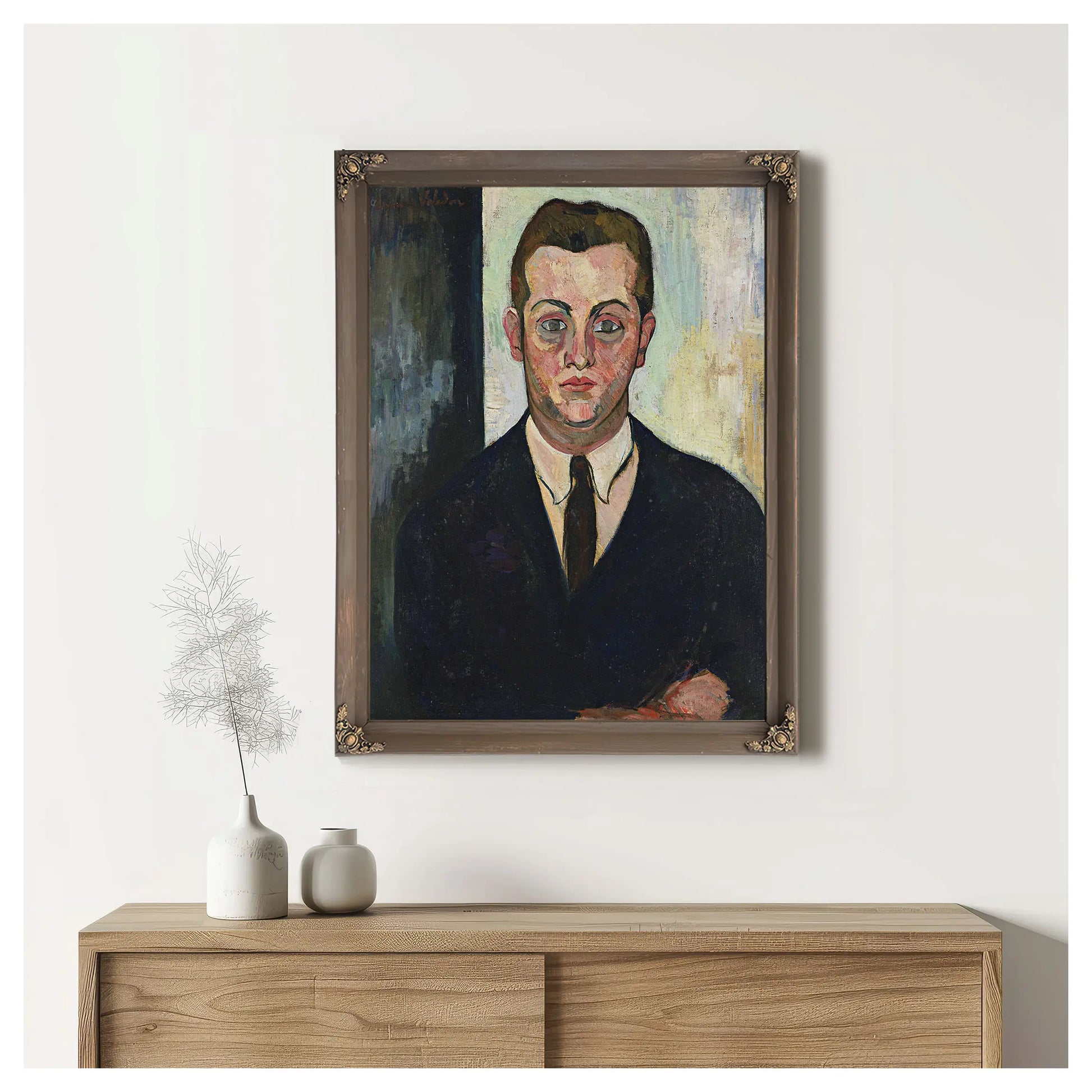 Portrait De Louis Moyses Fondateur Du Boeuf Sur Le Toit by Suzanne Valadon