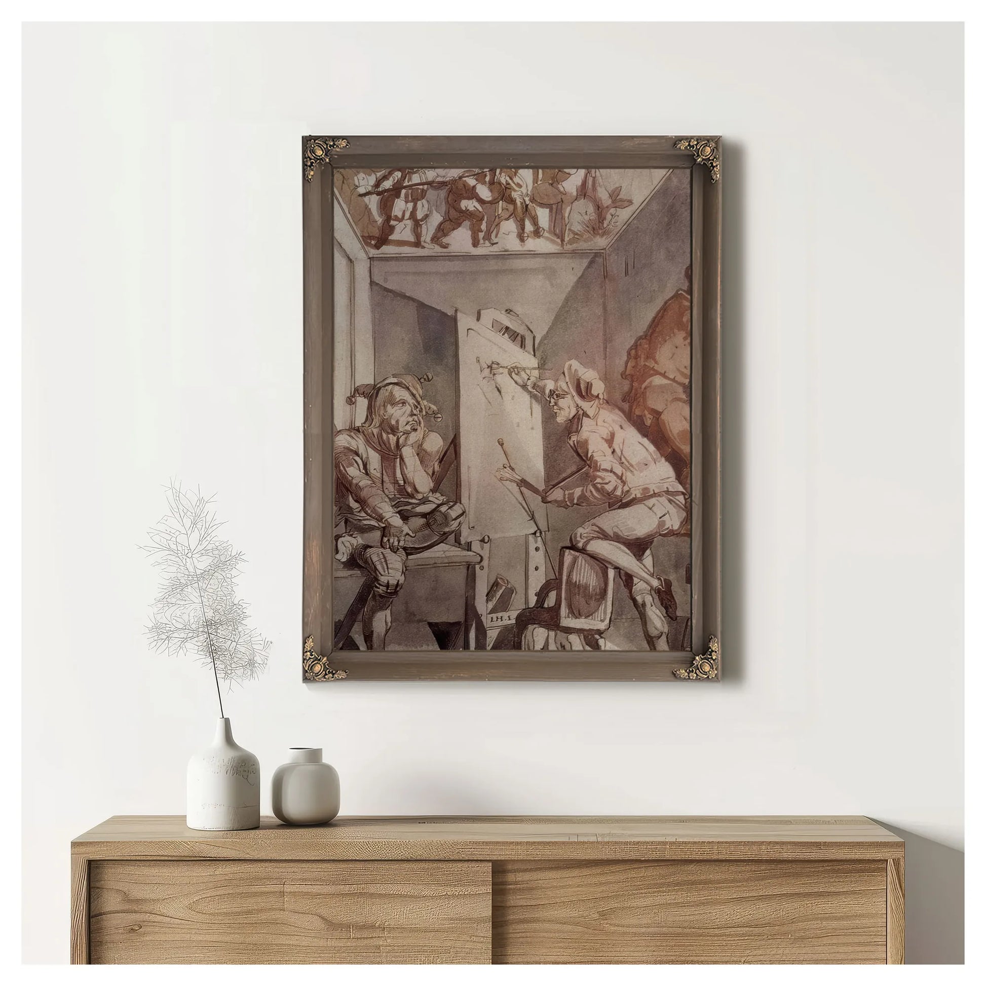 Ein Maler Mit Brille Zeichnet Einen Narren By Henry Fuseli Fine Art Print