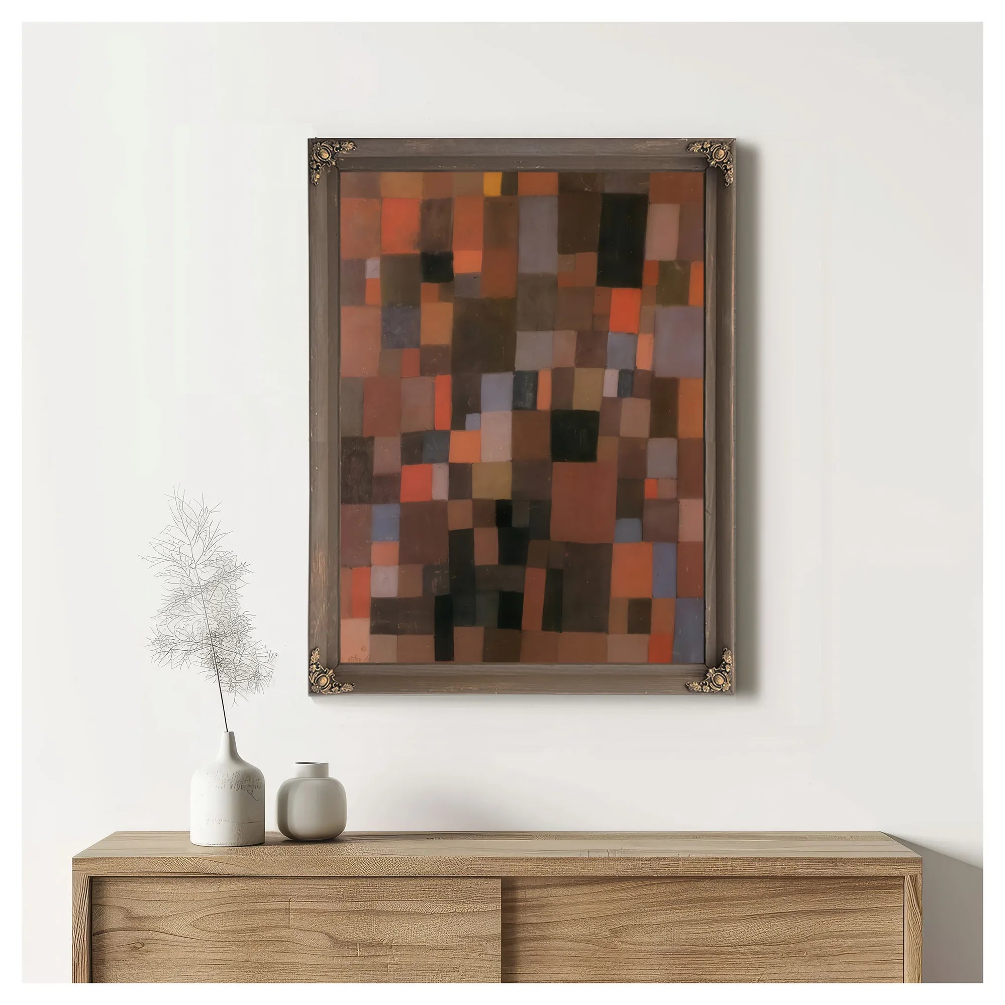 Harmony Of Rectangles In Red Yellow Blue With And Black 1923 238 By Paul Klee Fine Art Print