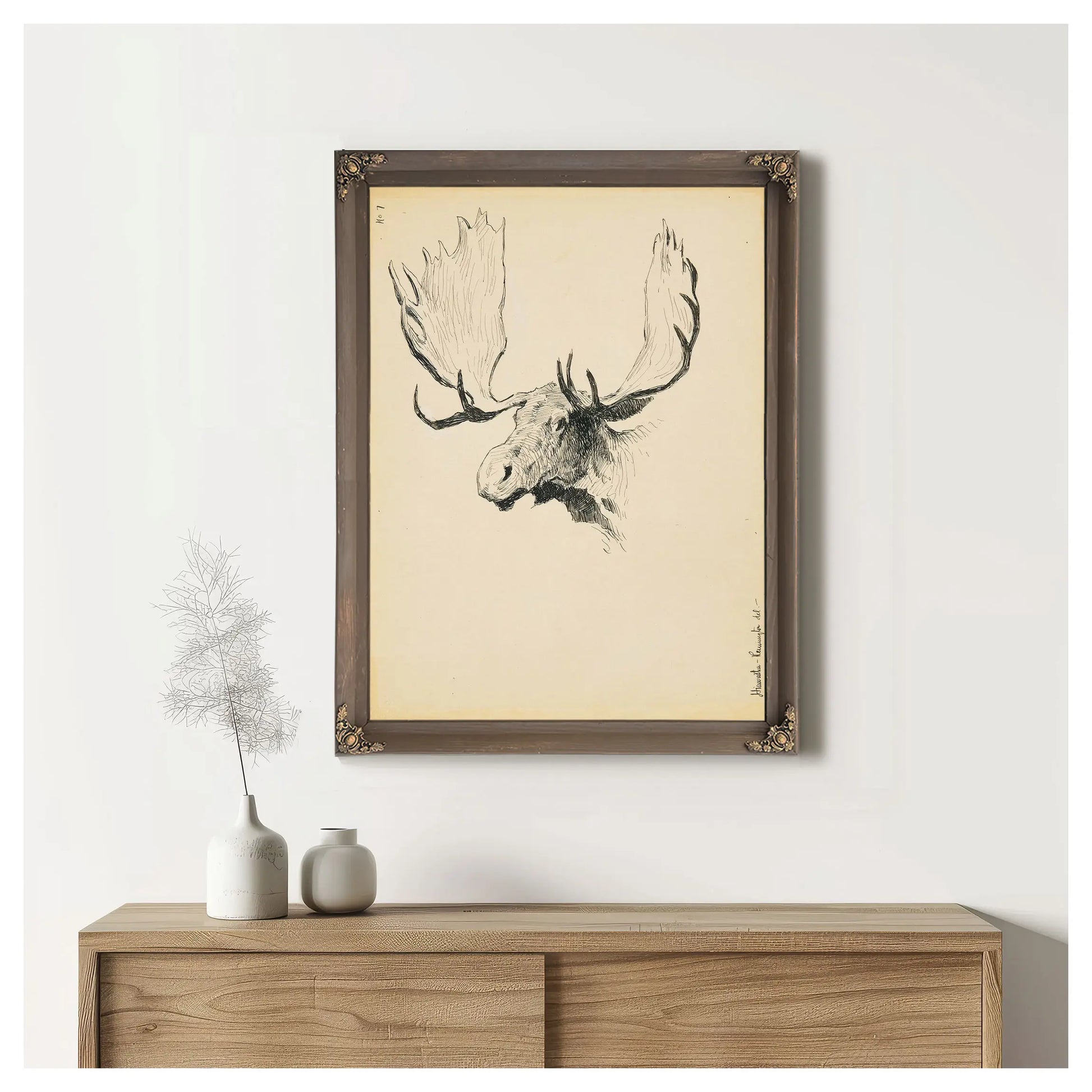 Moose Head by Frederic Remington