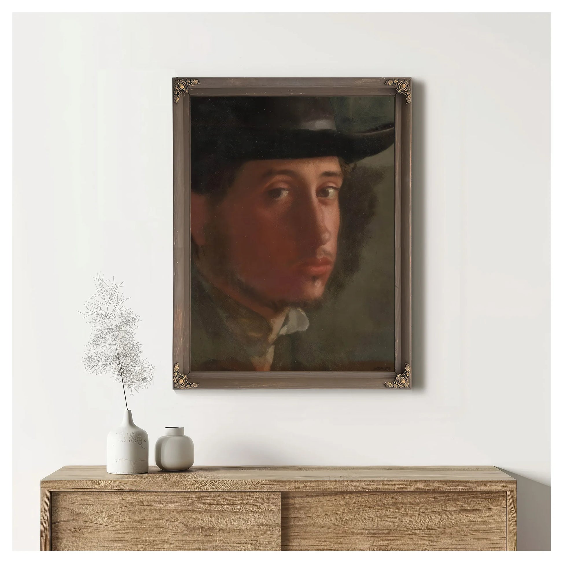 Self Portrait 1857 58 21X16 2Cm By Edgar Degas Fine Art Print