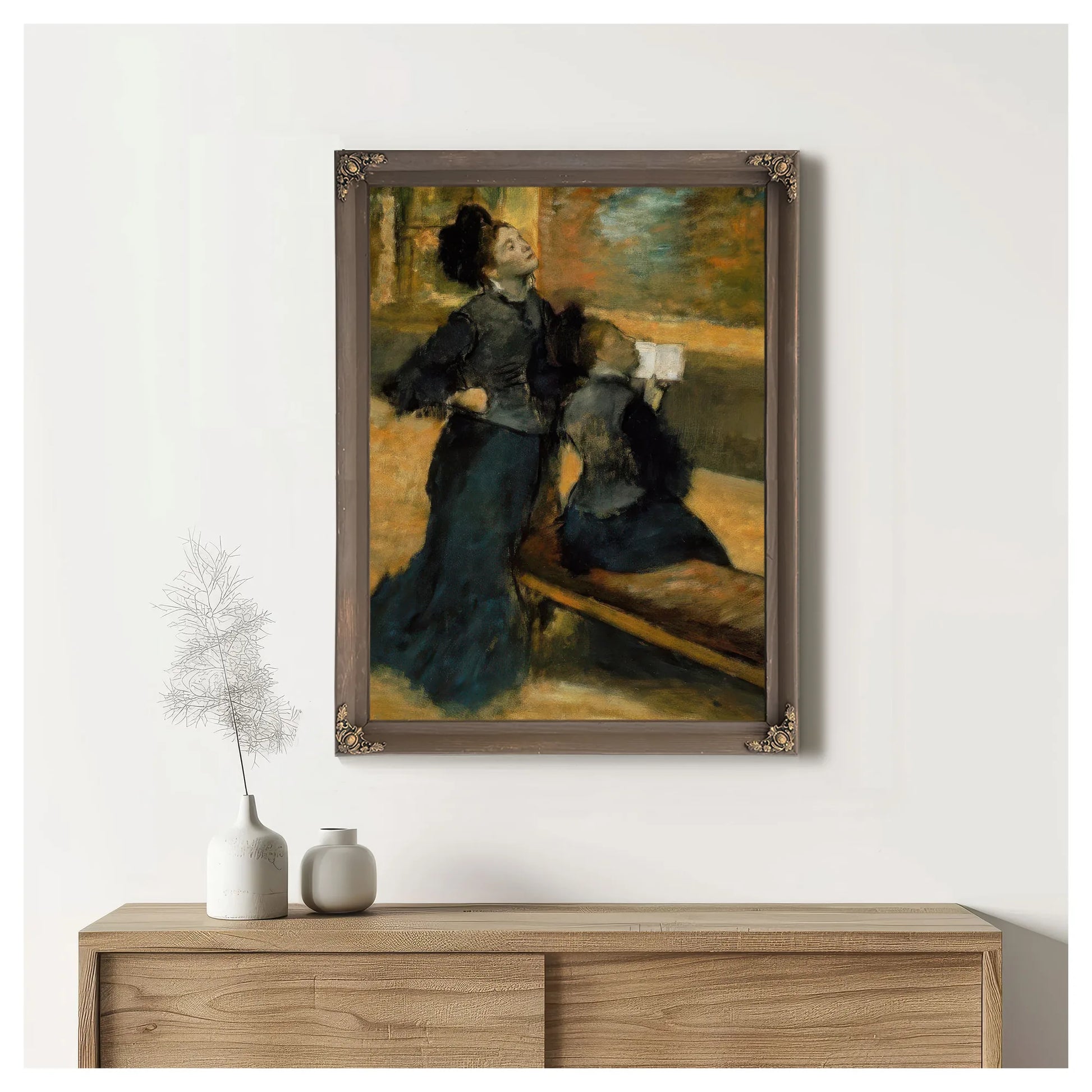 Visit To A Museum By Edgar Degas Fine Art Print