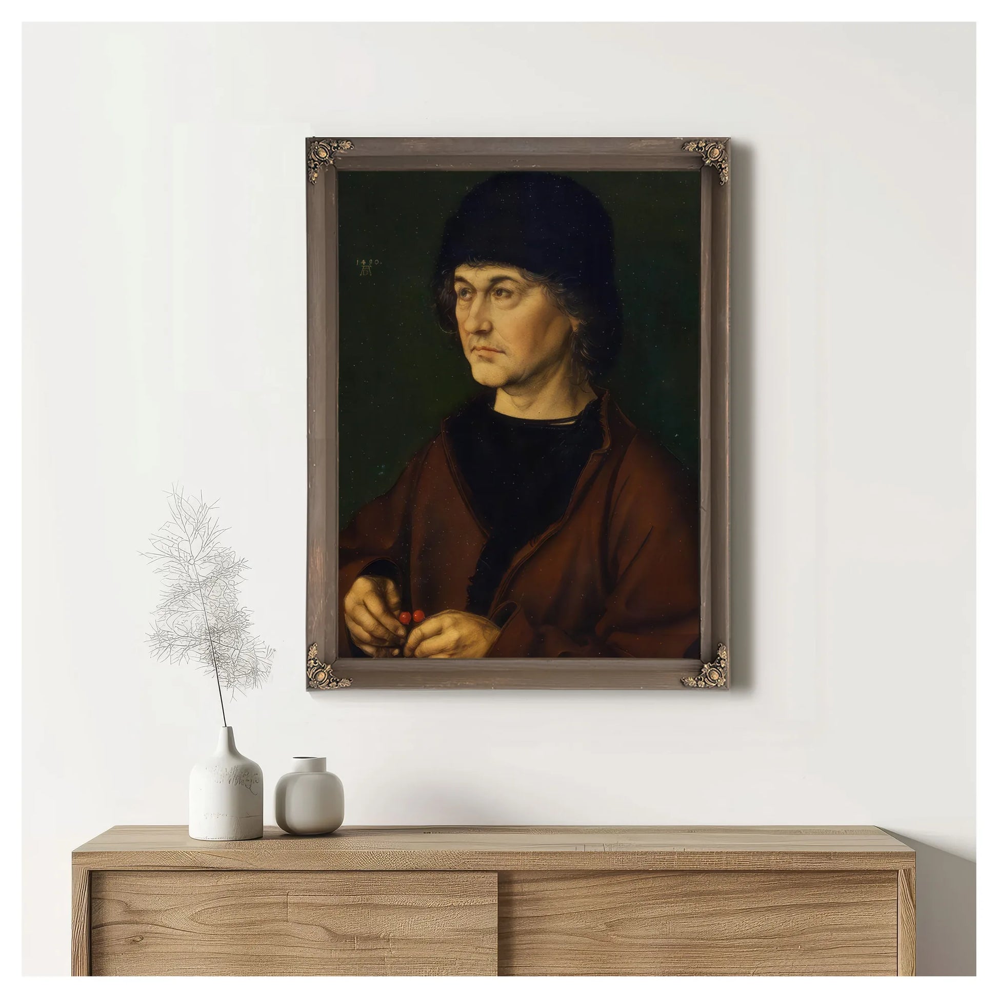 Portrait Of The Artist 1039 S Father 1490 By Albrecht Durer Fine Art Print