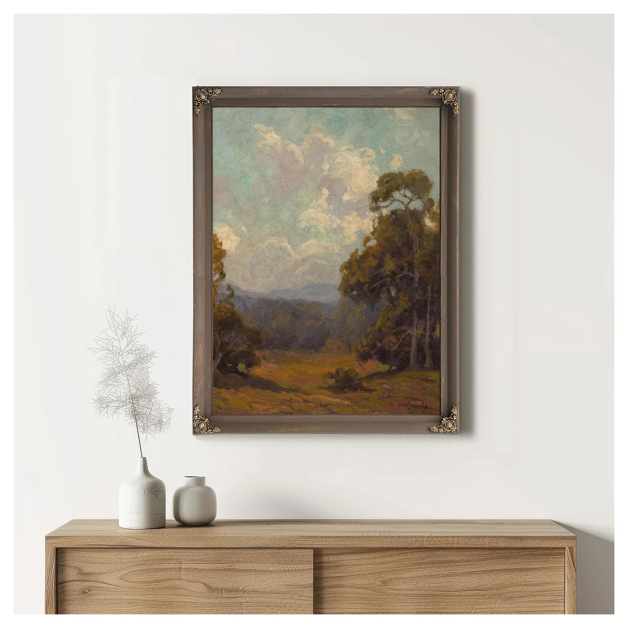 Wildflowers In A California Landscape By Edgar Payne Fine Art Print
