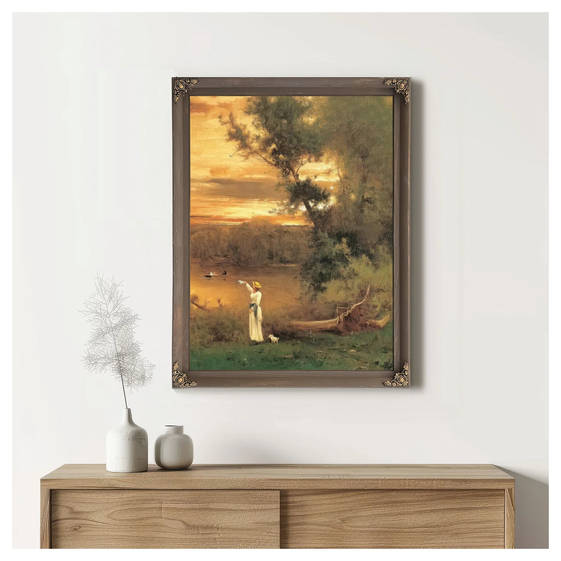 Shades Of Evening By George Inness Fine Art Print