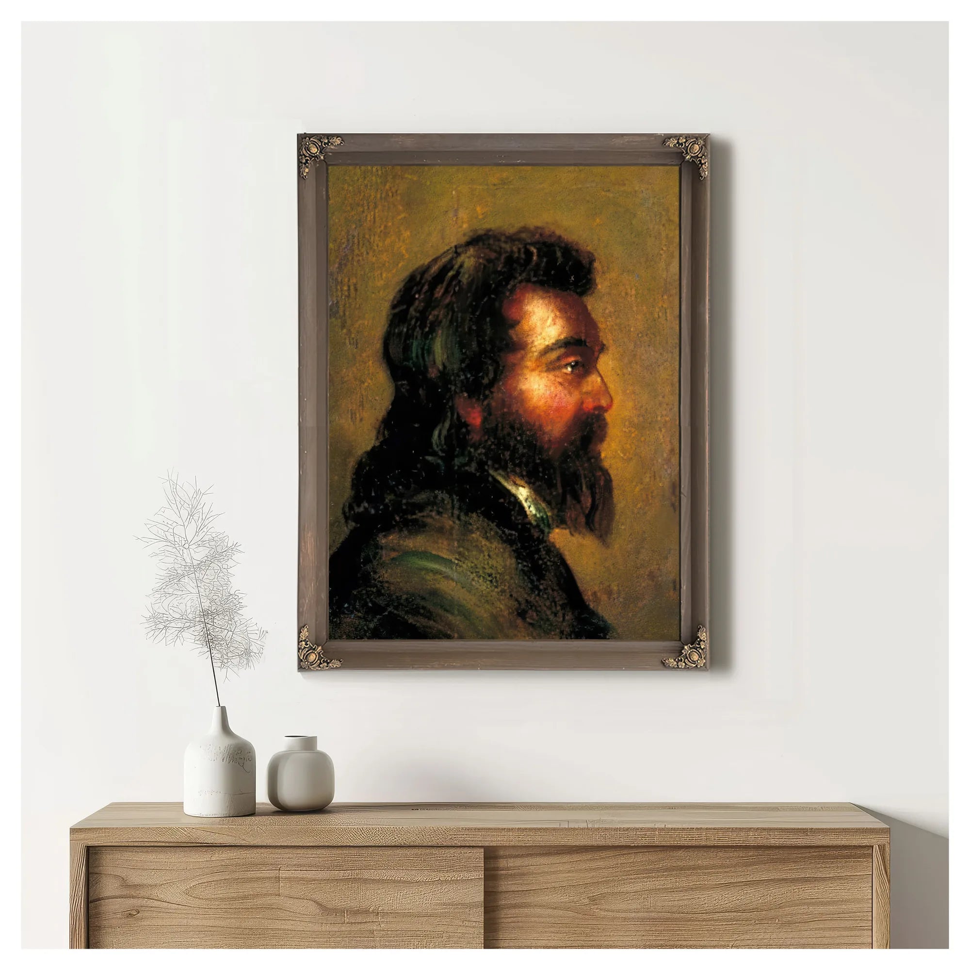 Study Of A Man's Head By William Etty Fine Art Print