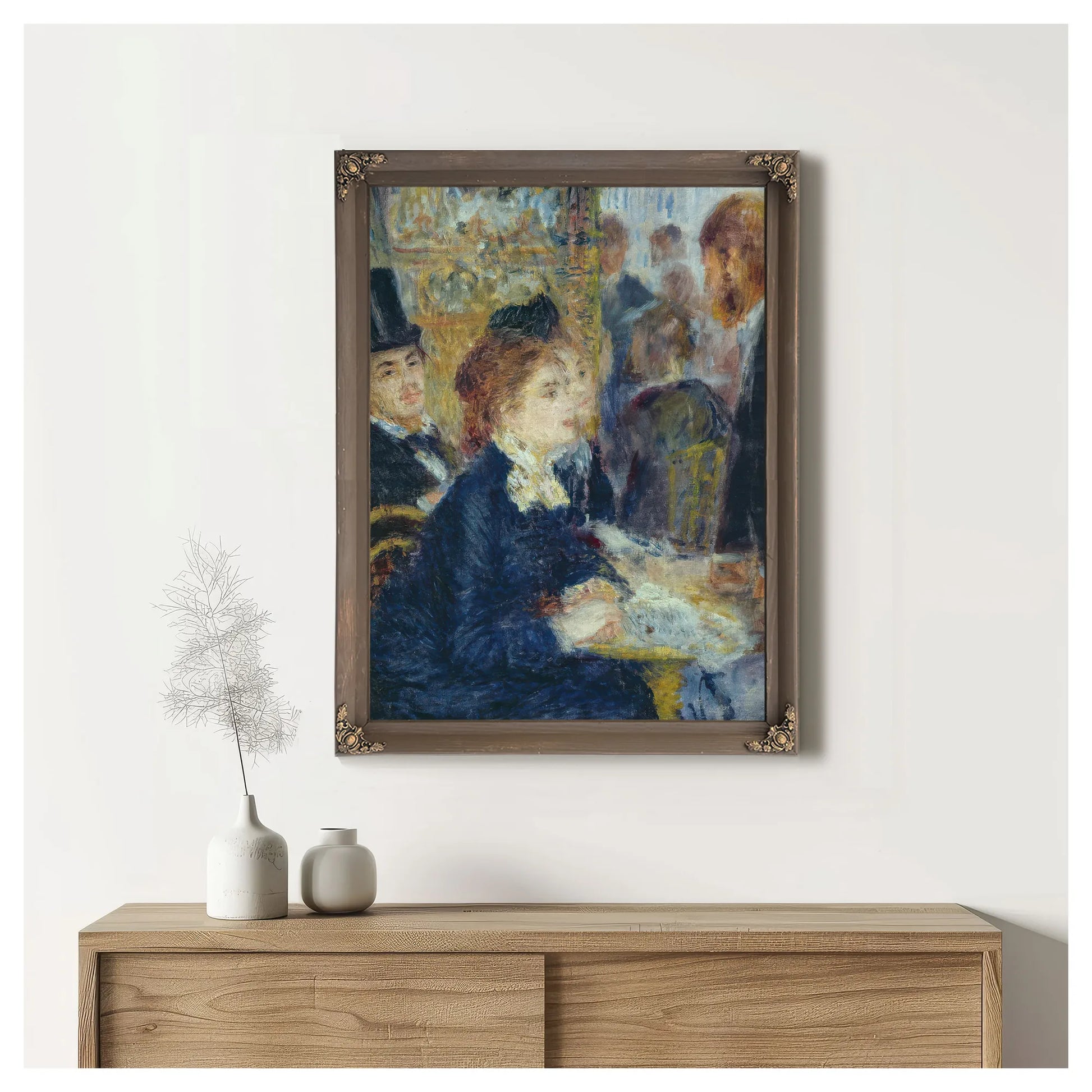 At The Cafe By Pierre Auguste Renoir Fine Art Print
