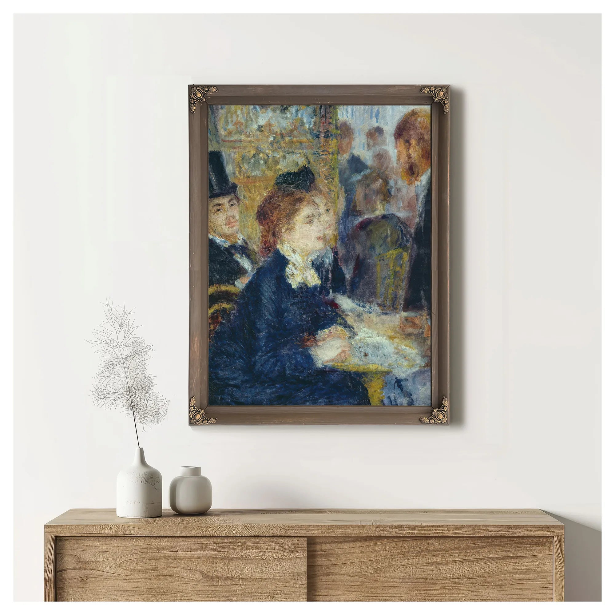 At The Cafe By Pierre Auguste Renoir Fine Art Print