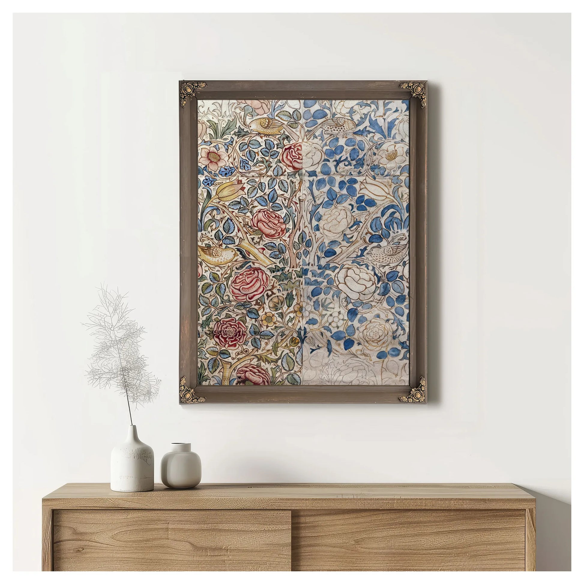 Design For Chintz Rose By William Morris Fine Art Print