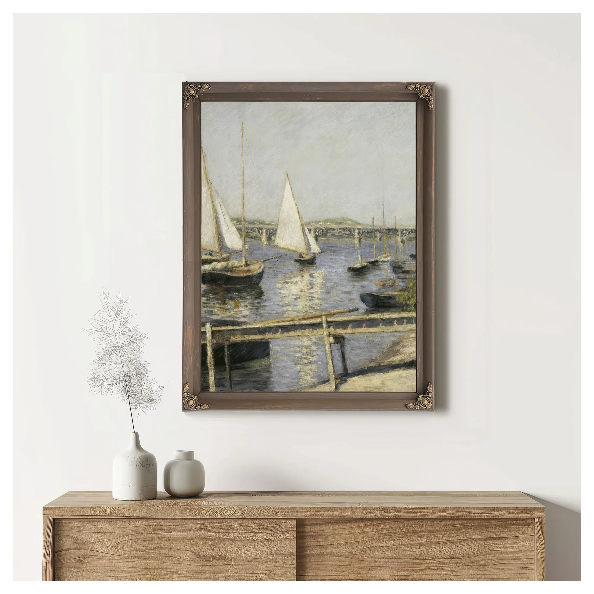 Sailing Boats At Argenteuil By Gustave Caillebotte Fine Art Print