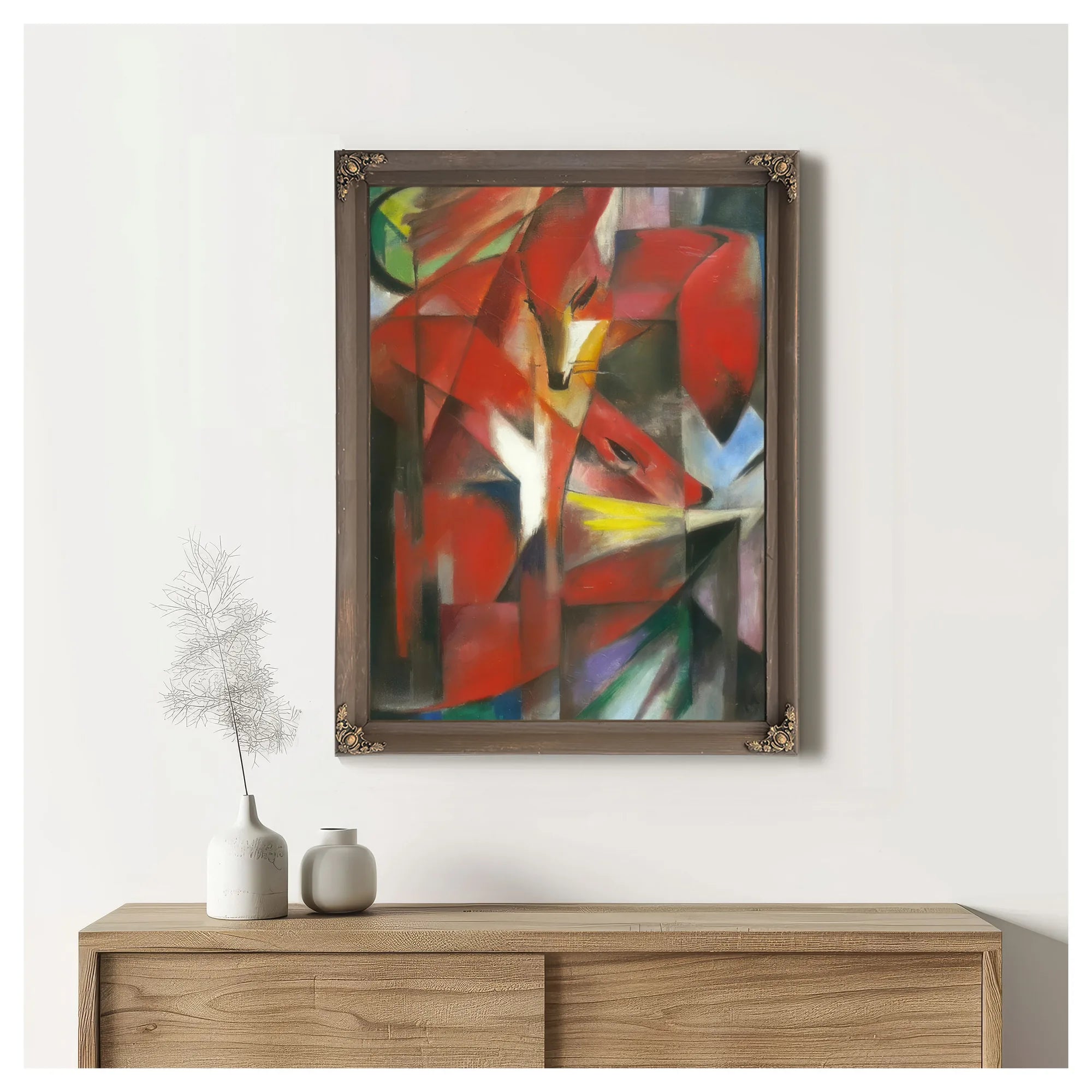 Foxes By Franz Marc Fine Art Print