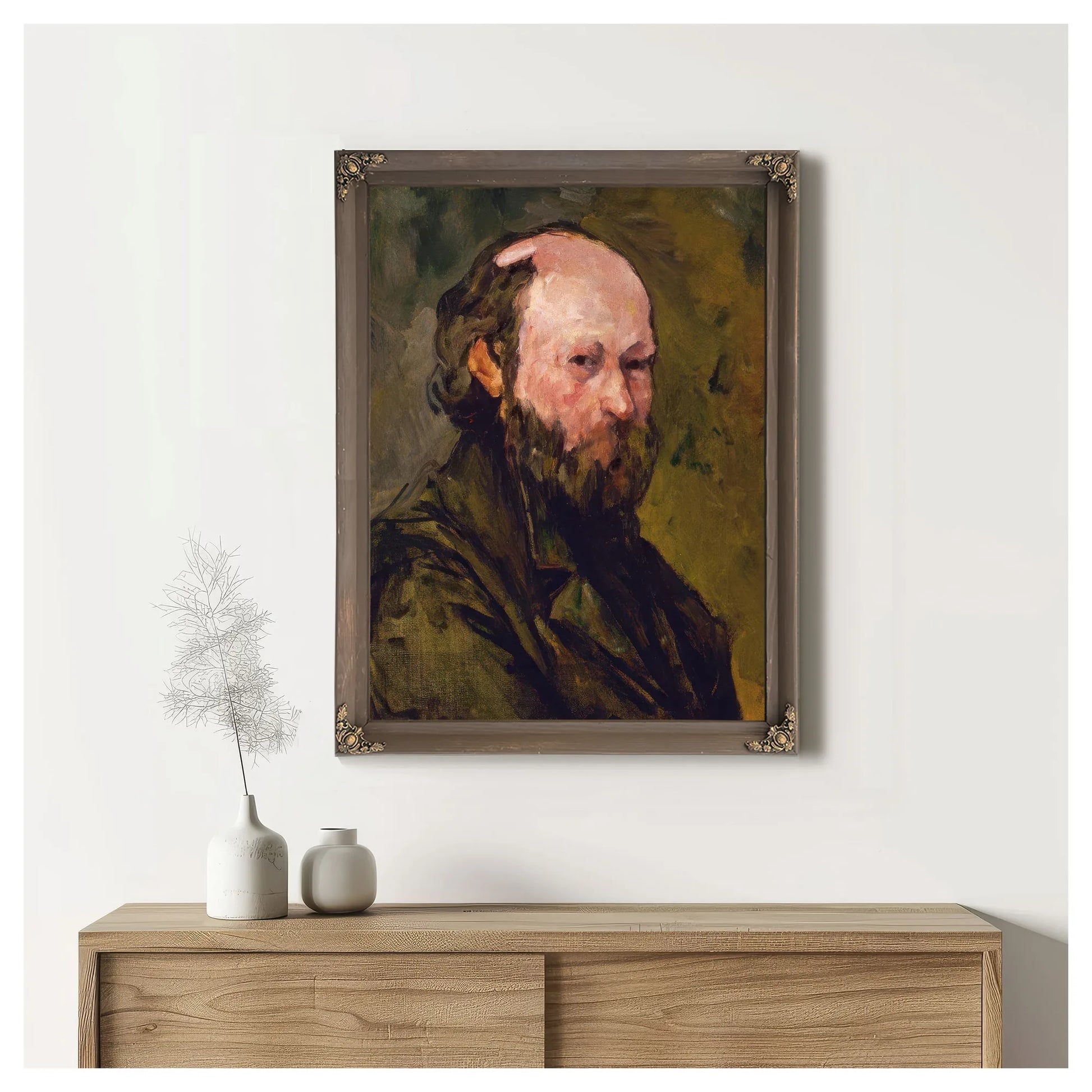Self Portrait By Paul Cezanne Fine Art Print