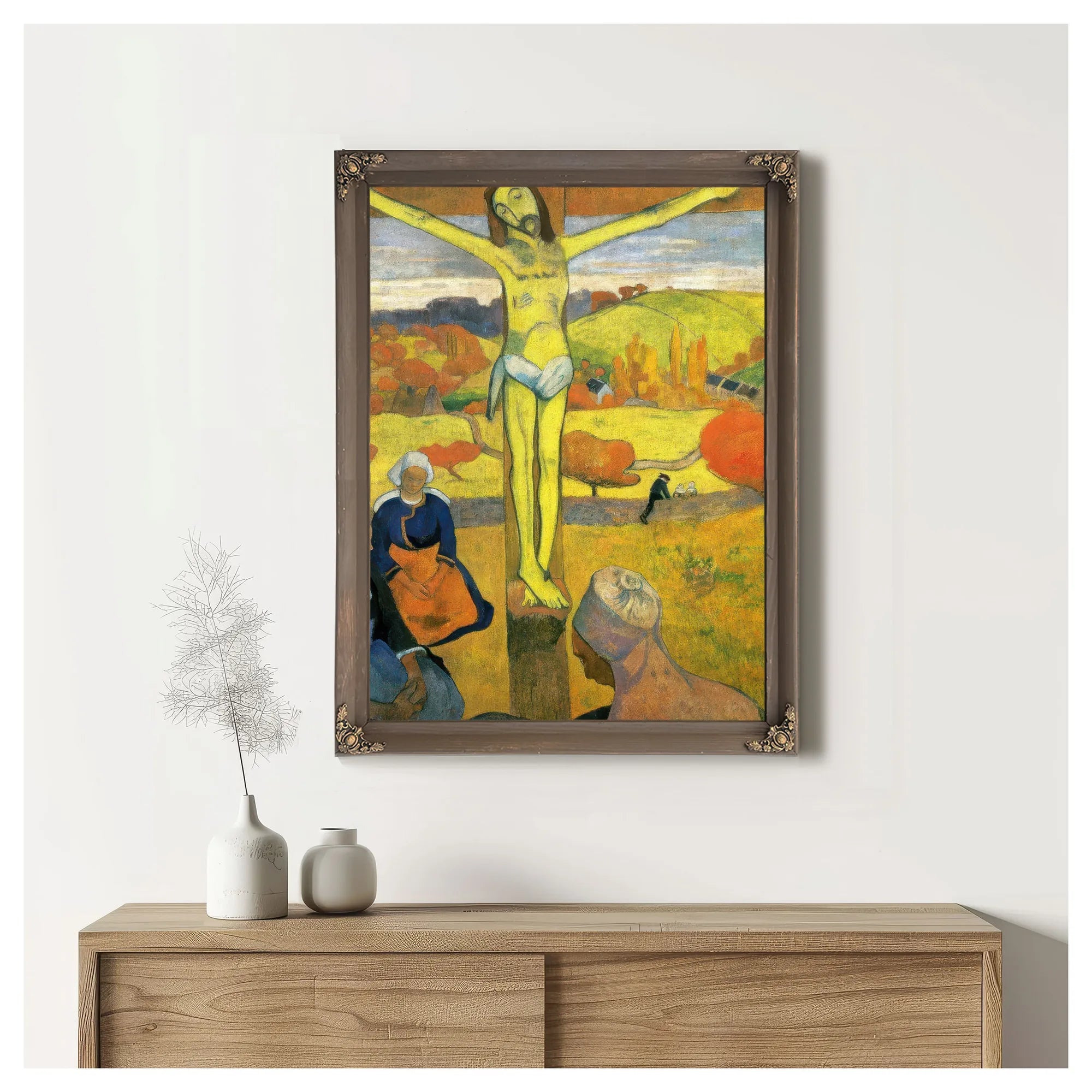 The Yellow Christ 1889 Oil On Canvas 91X73Cm Albright Knox Gallery By Paul Gauguin Fine Art Print