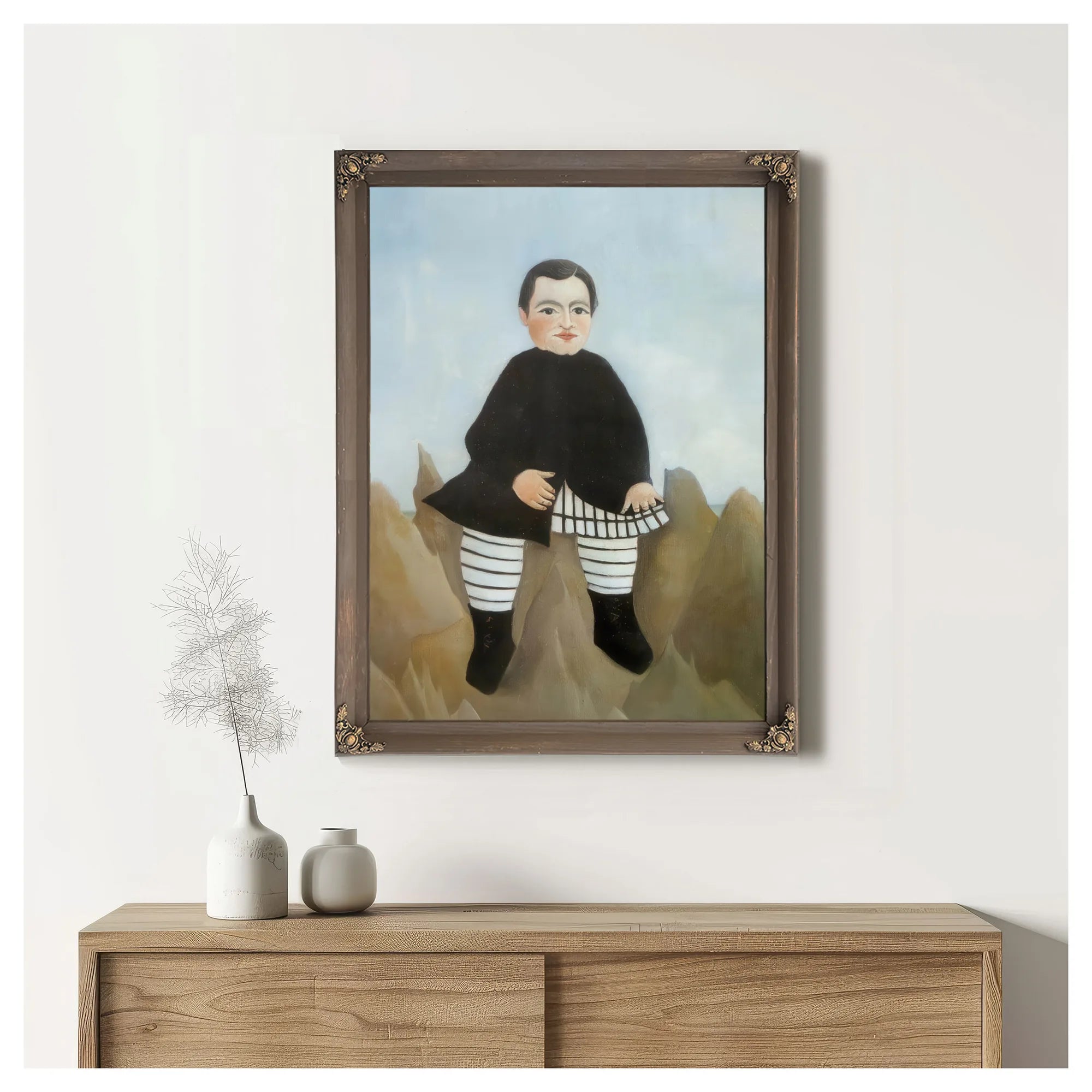 Boy On The Rocks 1895 1897 By Henri Rousseau Fine Art Print