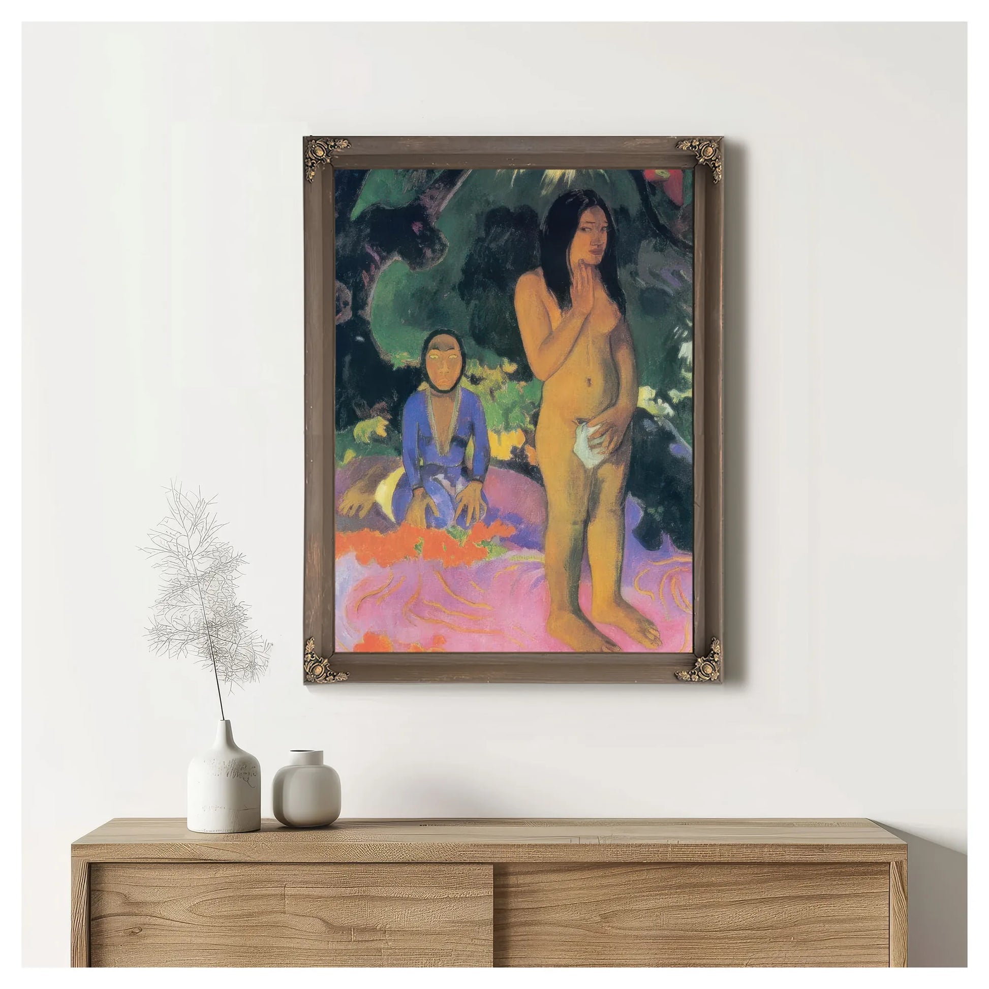 Parau Na Te Varua Ino( Evil's Words) By Paul Gauguin Fine Art Print