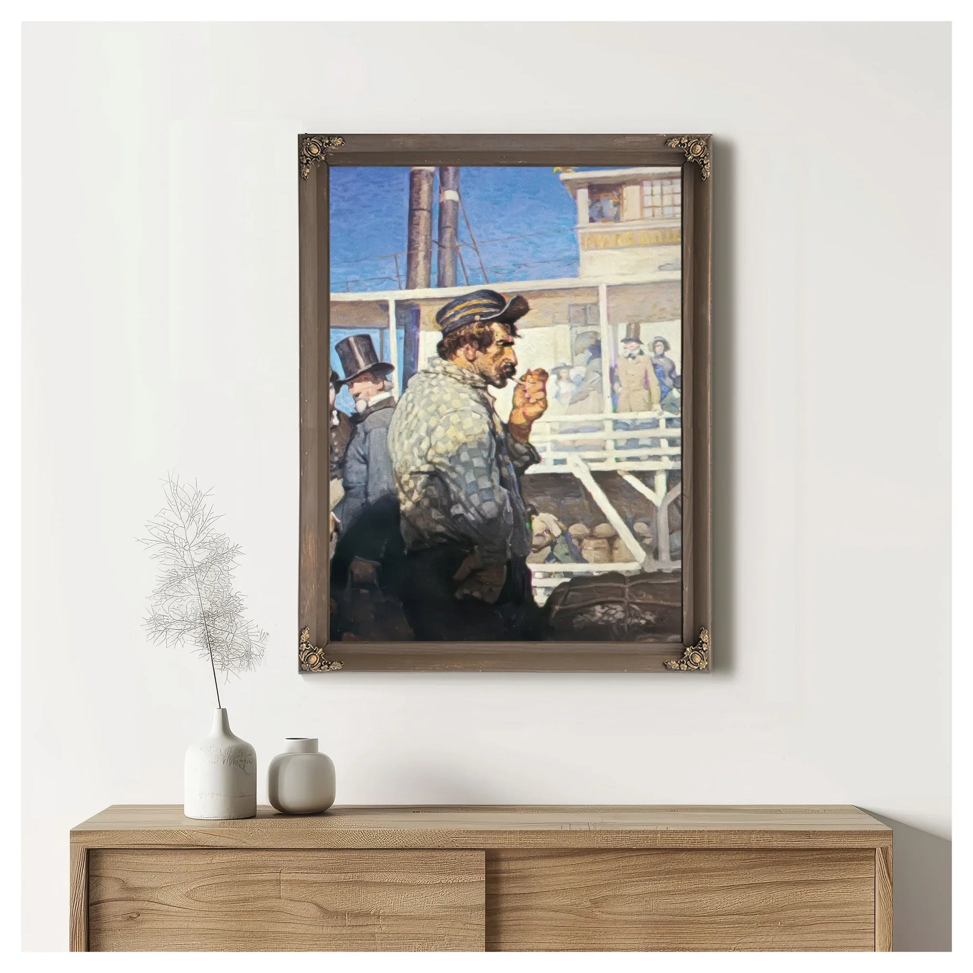 Jim Bludsoe Of The Prairie Belle By NC Wyeth Fine Art Print