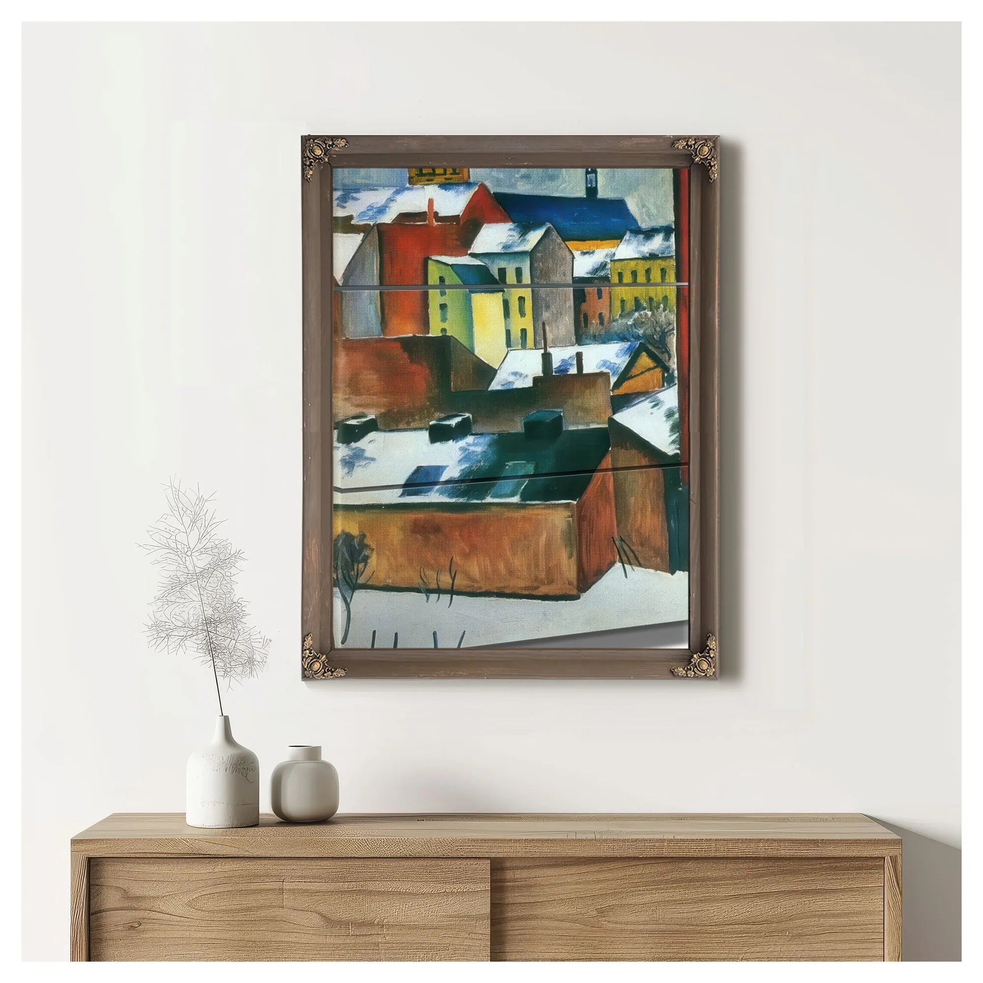 The Church Of St Mary In Bonn Covered With Snow By August Macke Fine Art Print