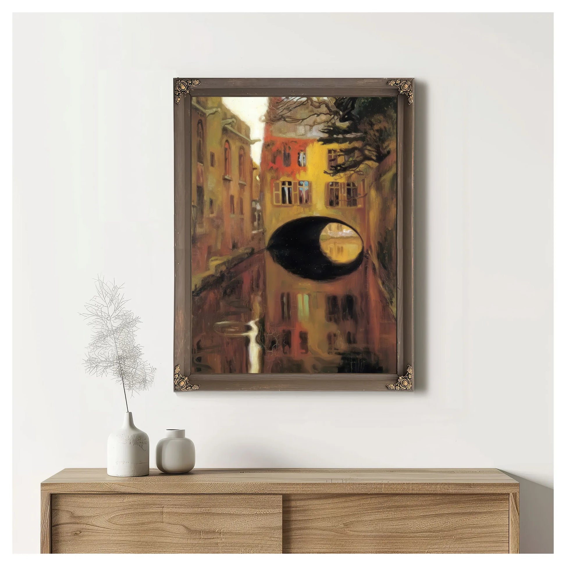 House On The Bridge By Diego Rivera Fine Art Print