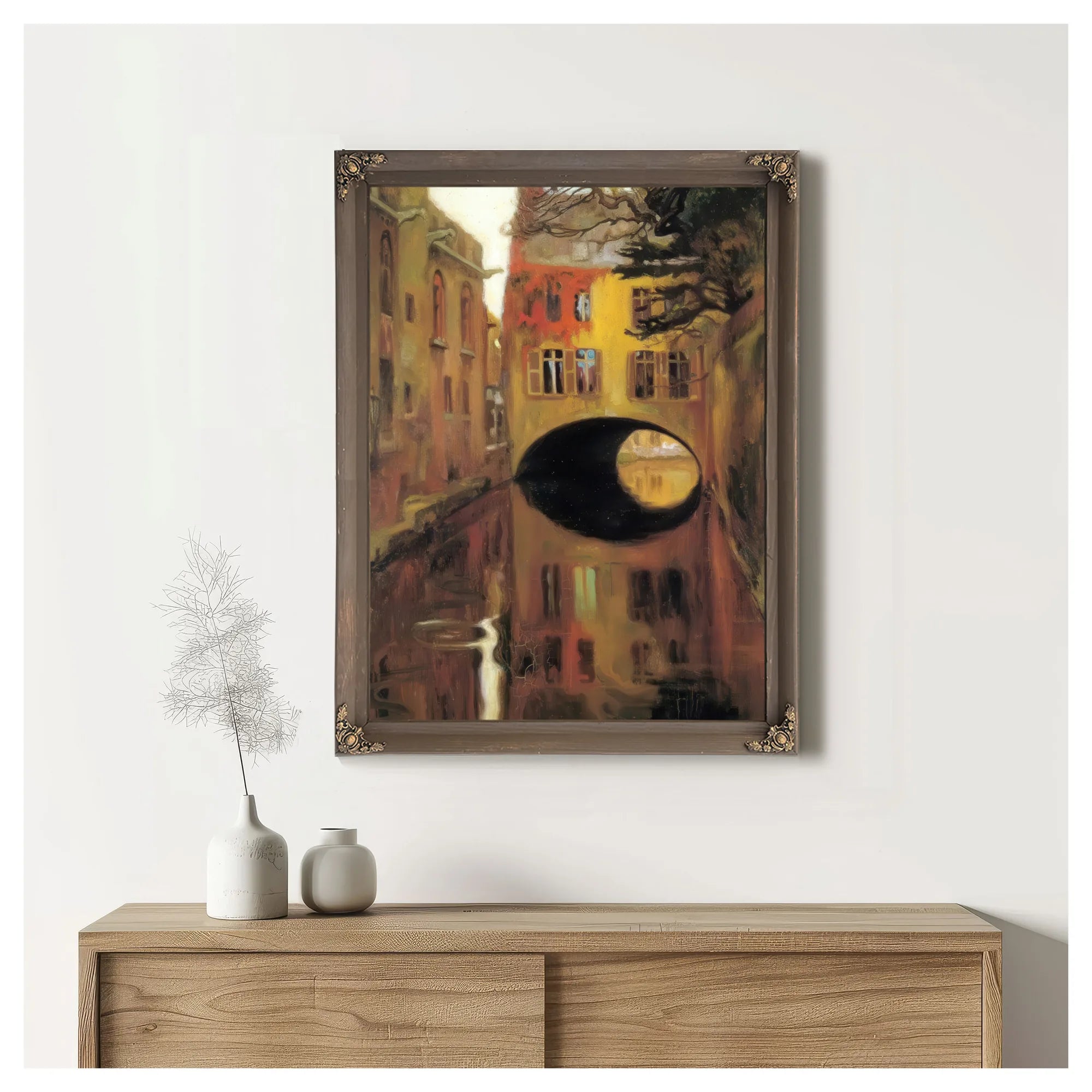 House On The Bridge By Diego Rivera Fine Art Print