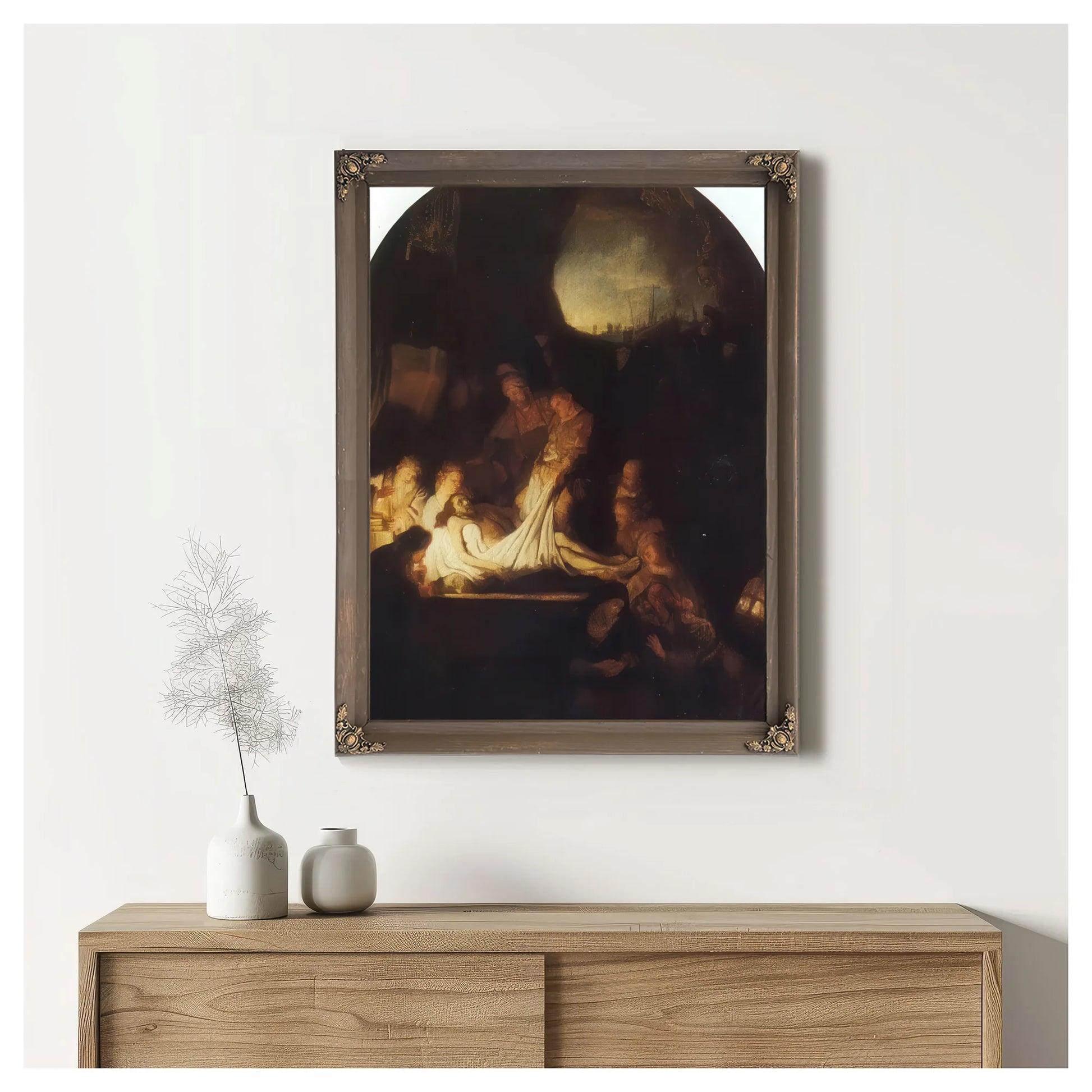 The Entombment Of Christ By Rembrandt Fine Art Print