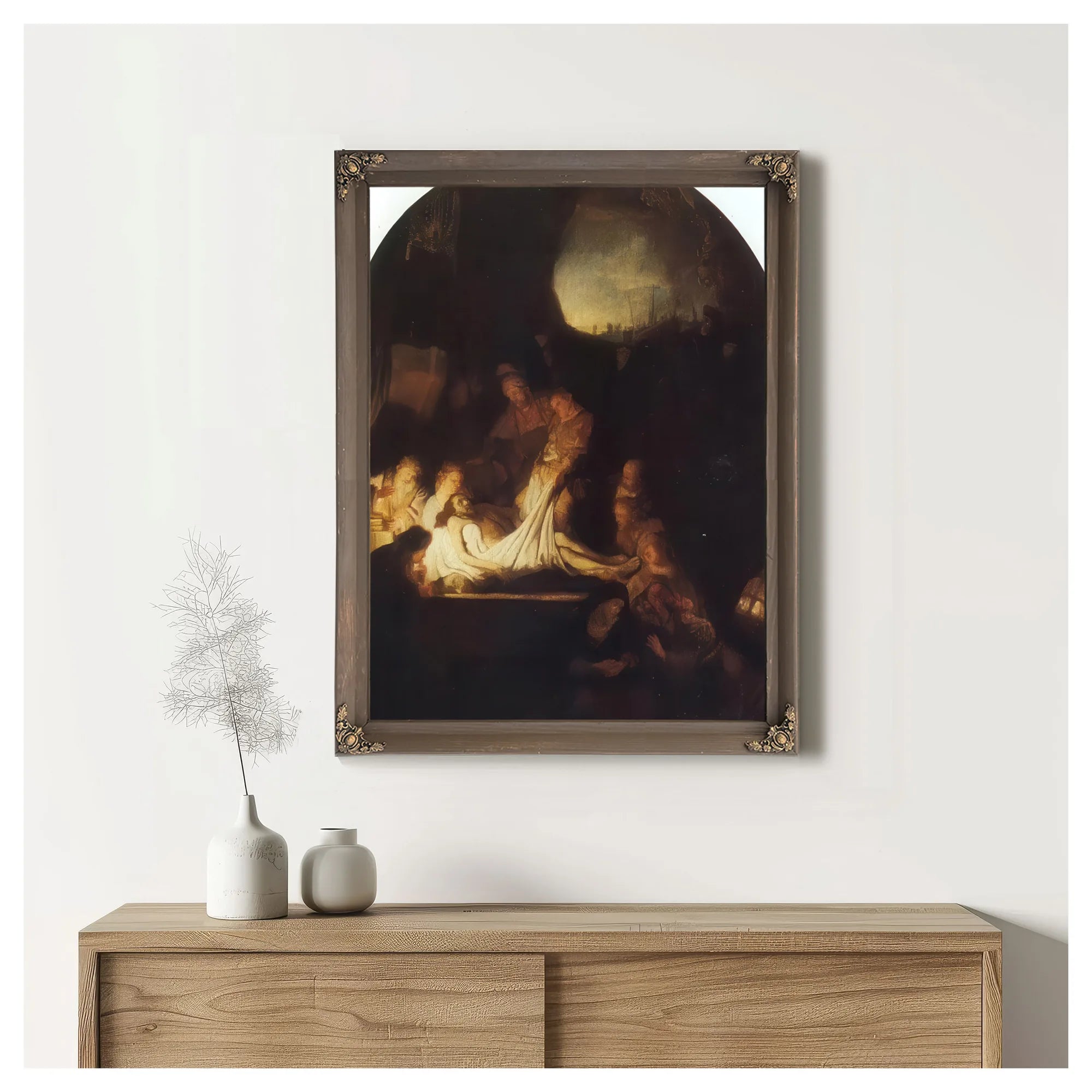 The Entombment Of Christ By Rembrandt Fine Art Print