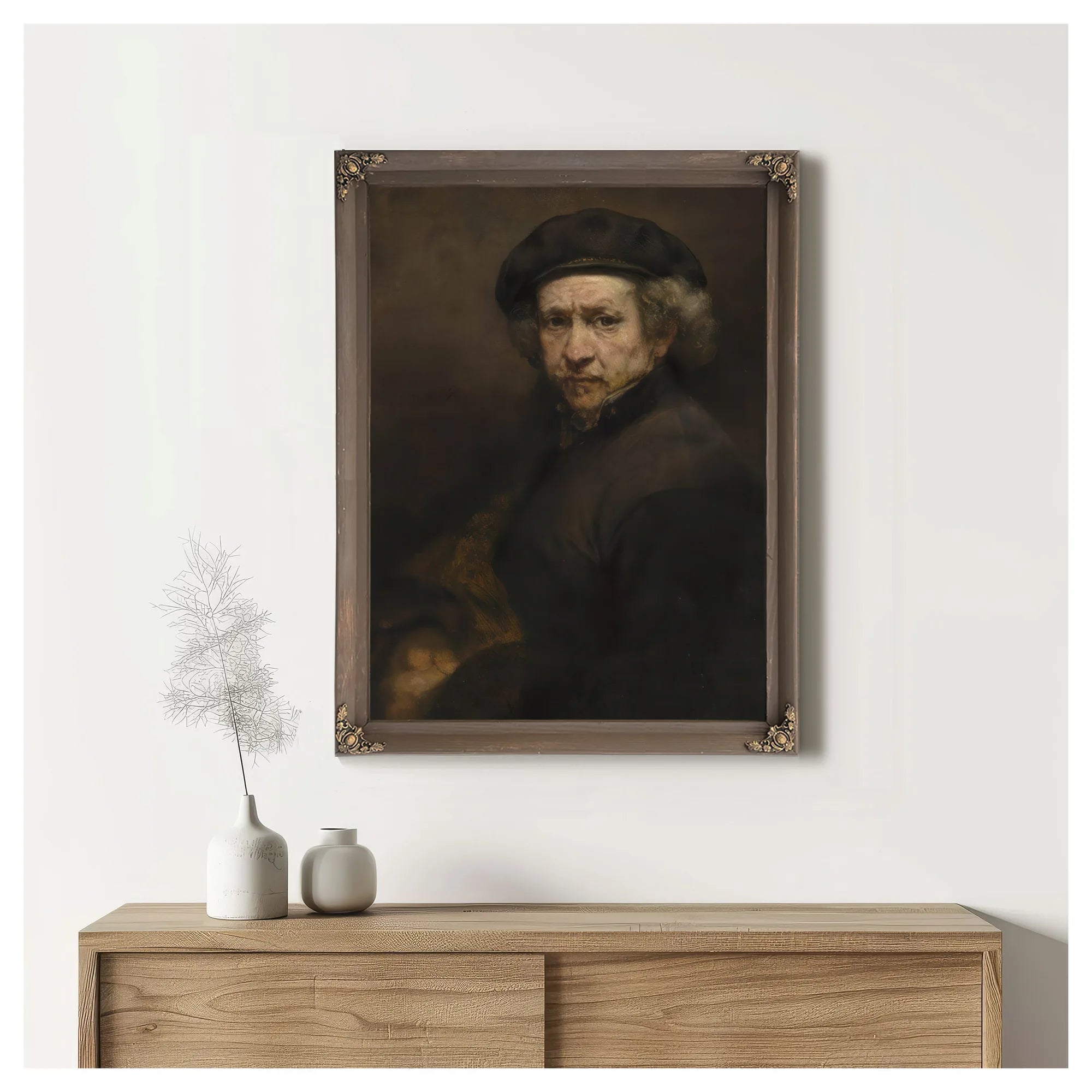 Self Portrait, 1661 By Rembrandt Fine Art Print