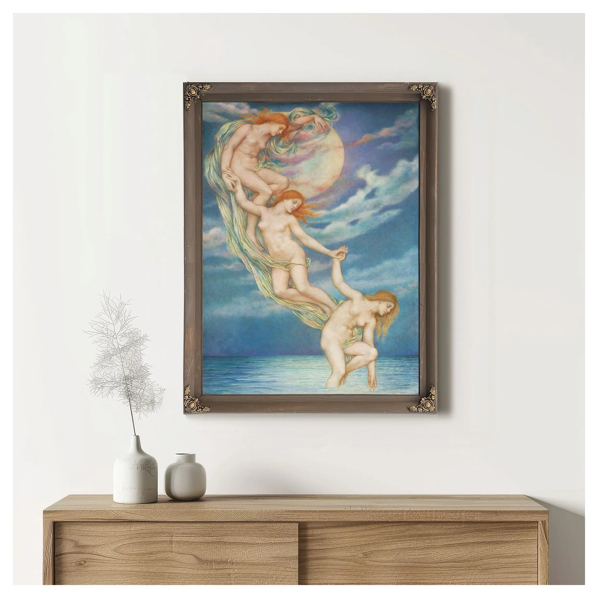 Moonbeams Dipping Into The Sea by Evelyn De Morgan