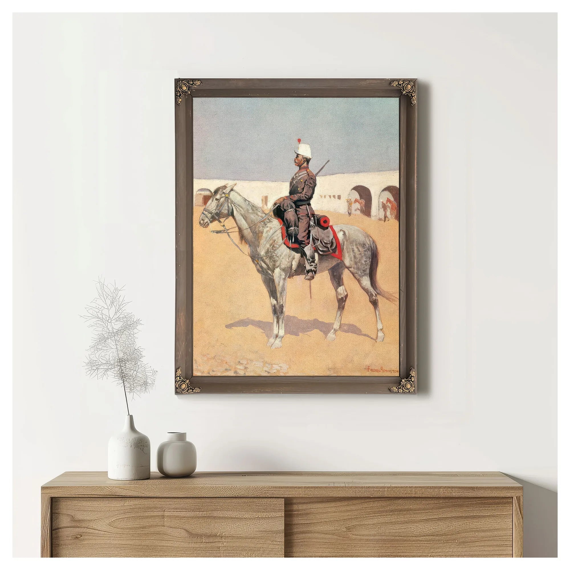 Cavalryman Of The Line,Mexico By Frederic Remington Fine Art Print