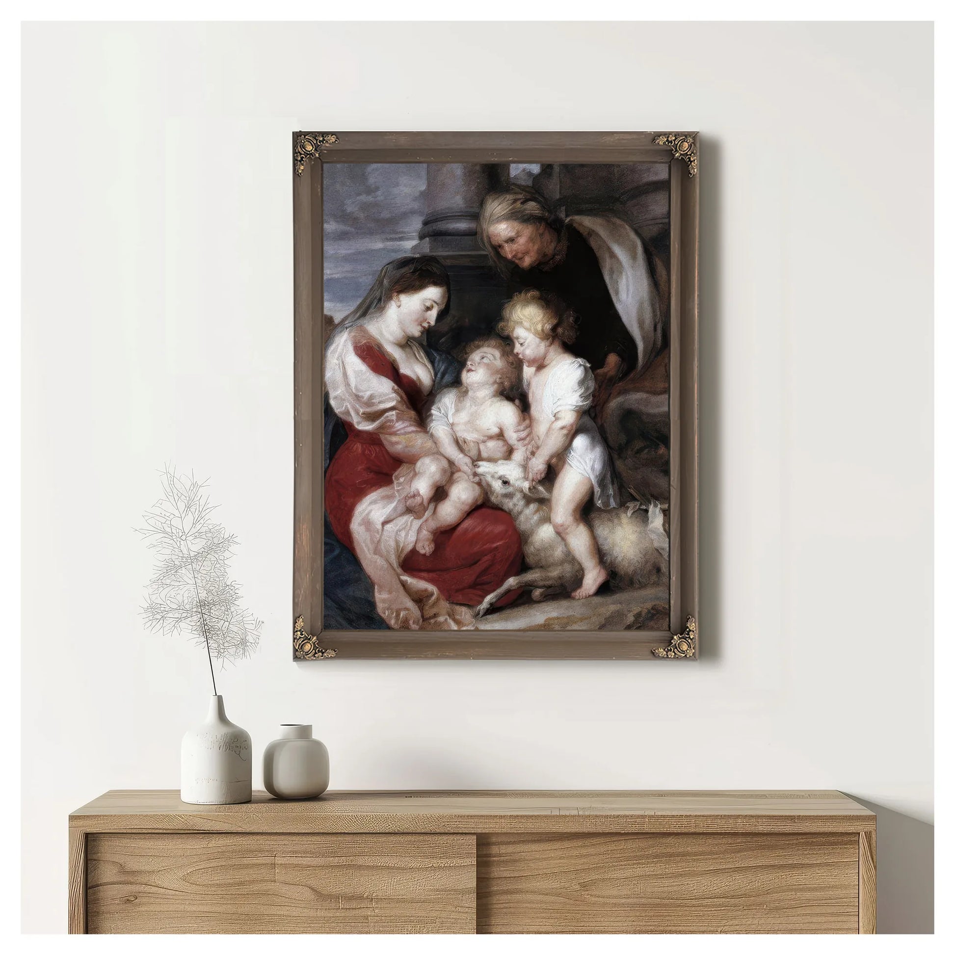 La Mare De Deu I El Nen Amb Santa Isabel I Sant Joanet Cap A 1618 By Peter Paul Rubens Fine Art Print