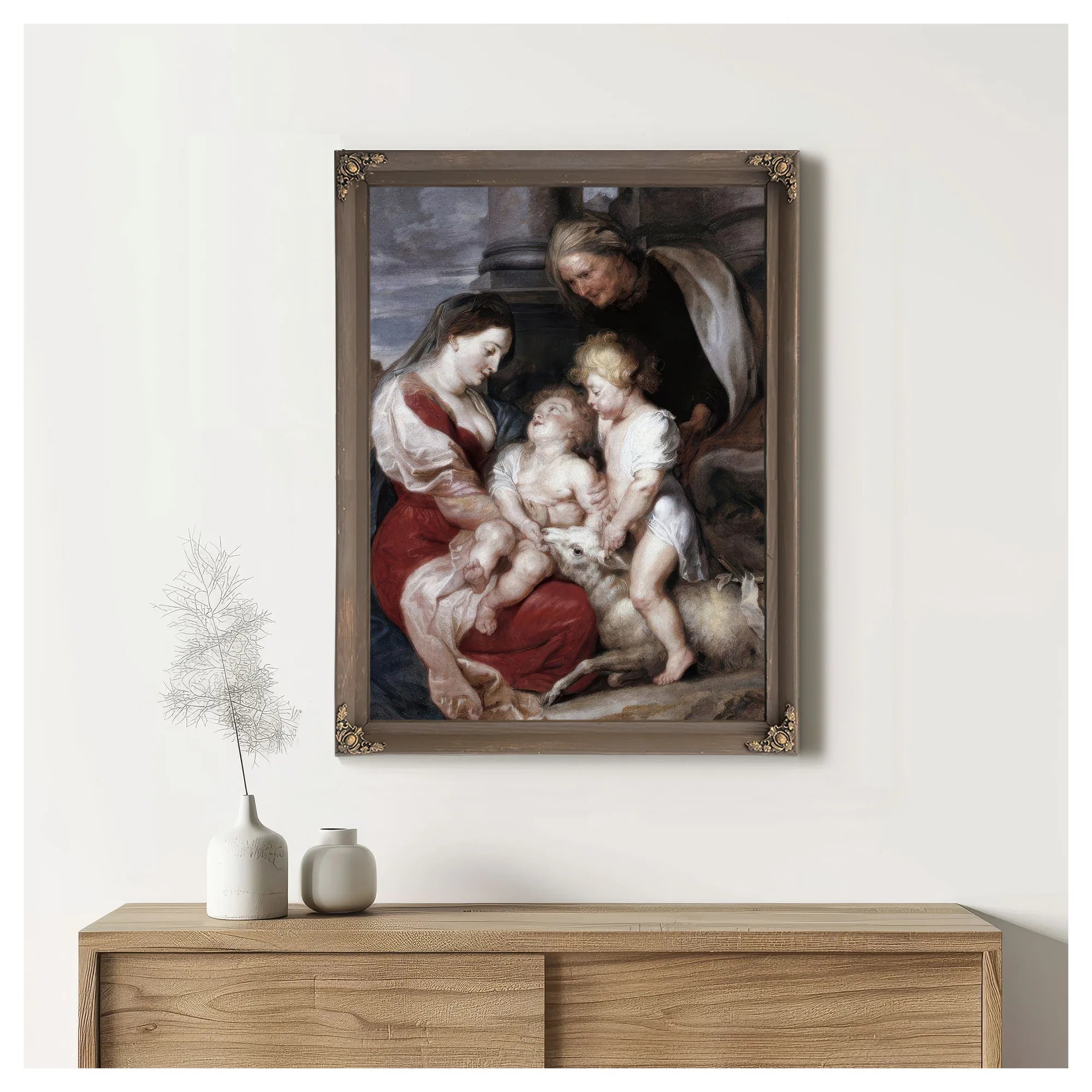 La Mare De Deu I El Nen Amb Santa Isabel I Sant Joanet Cap A 1618 By Peter Paul Rubens Fine Art Print