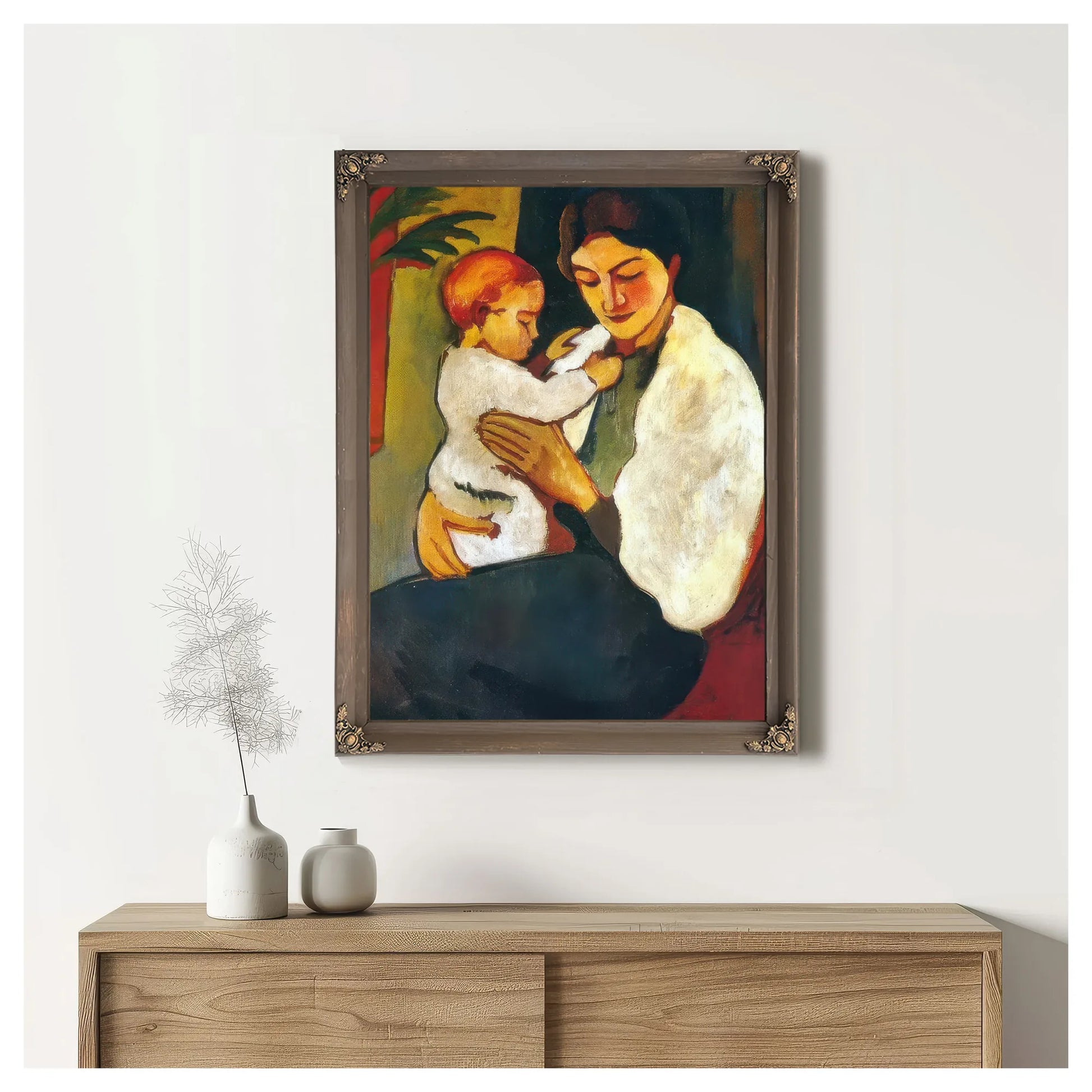 Mother And Child By August Macke Fine Art Print