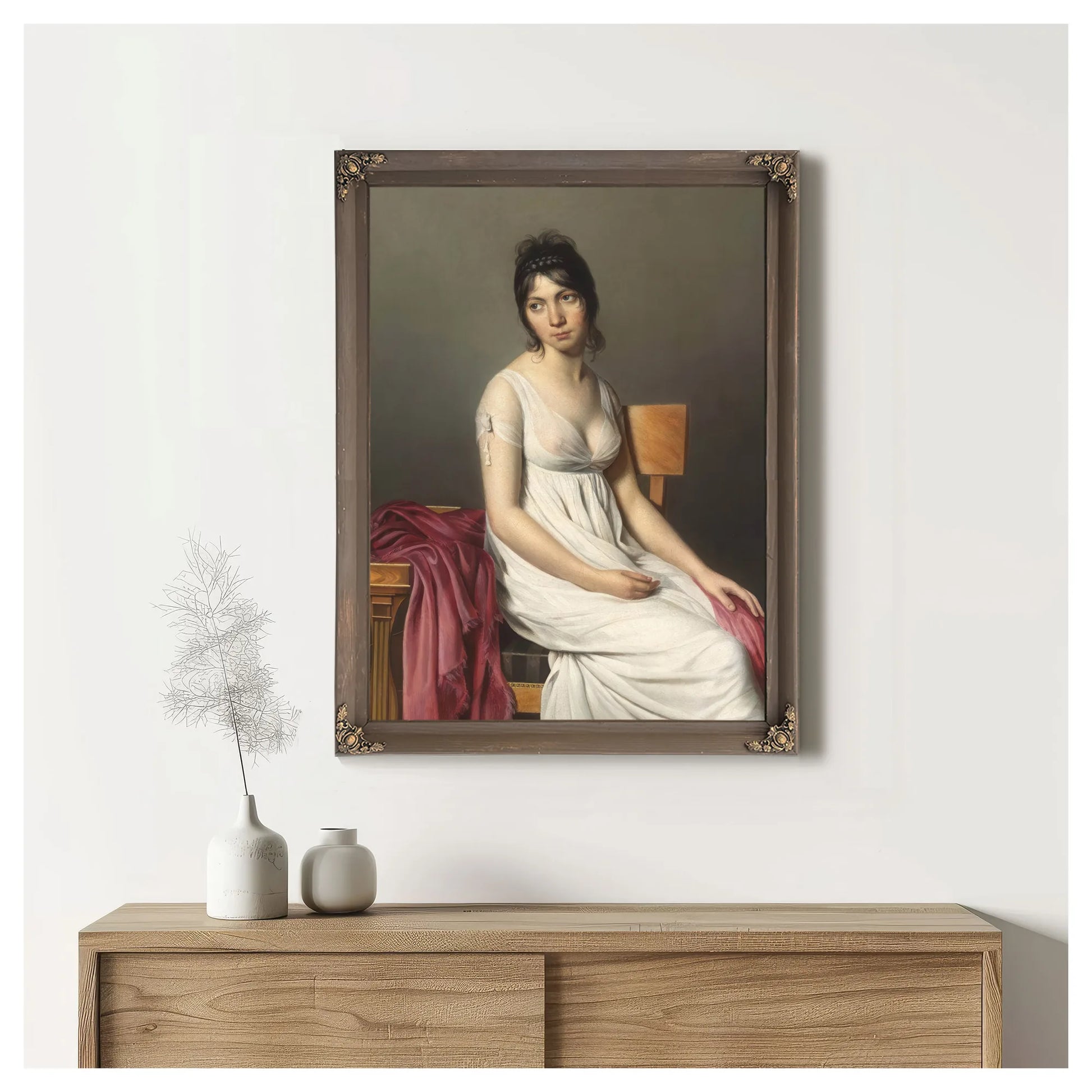 Portrait Of A Young Woman In White By Jacques Louis David Fine Art Print