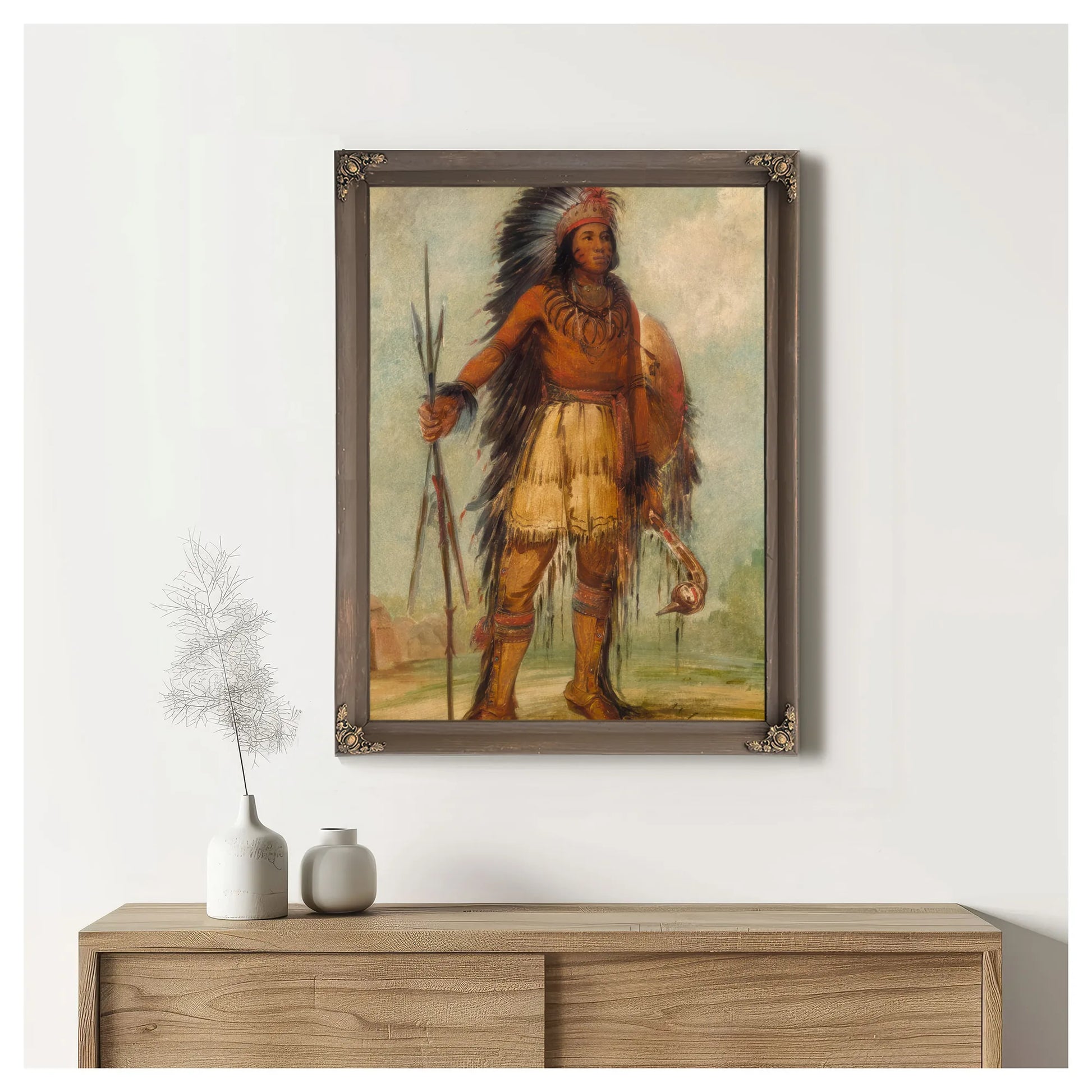 A Wun Ne Wa Be, Bird Of Thunder By George Catlin Fine Art Print