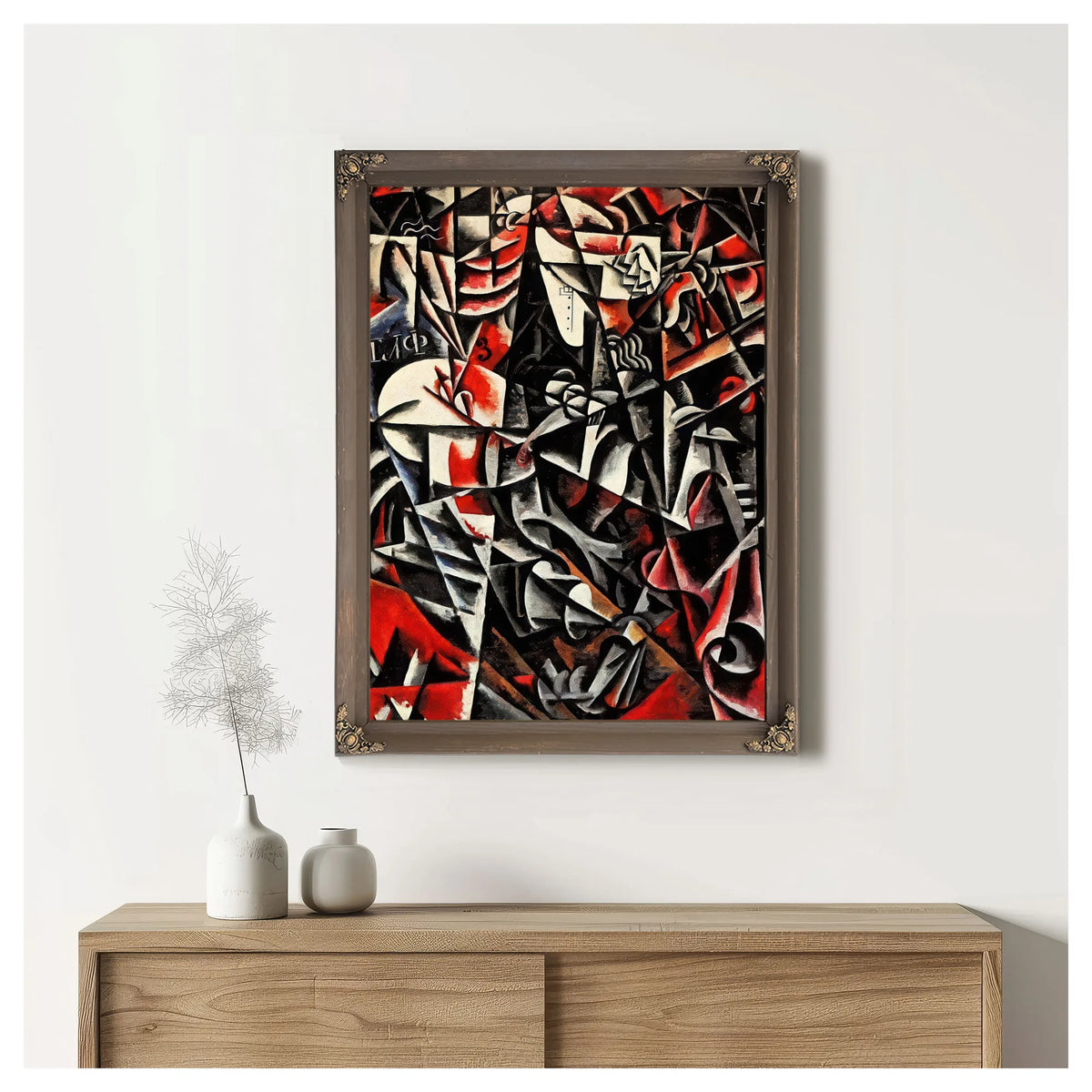 Traveling Woman By Liubov Popova Fine Art Print