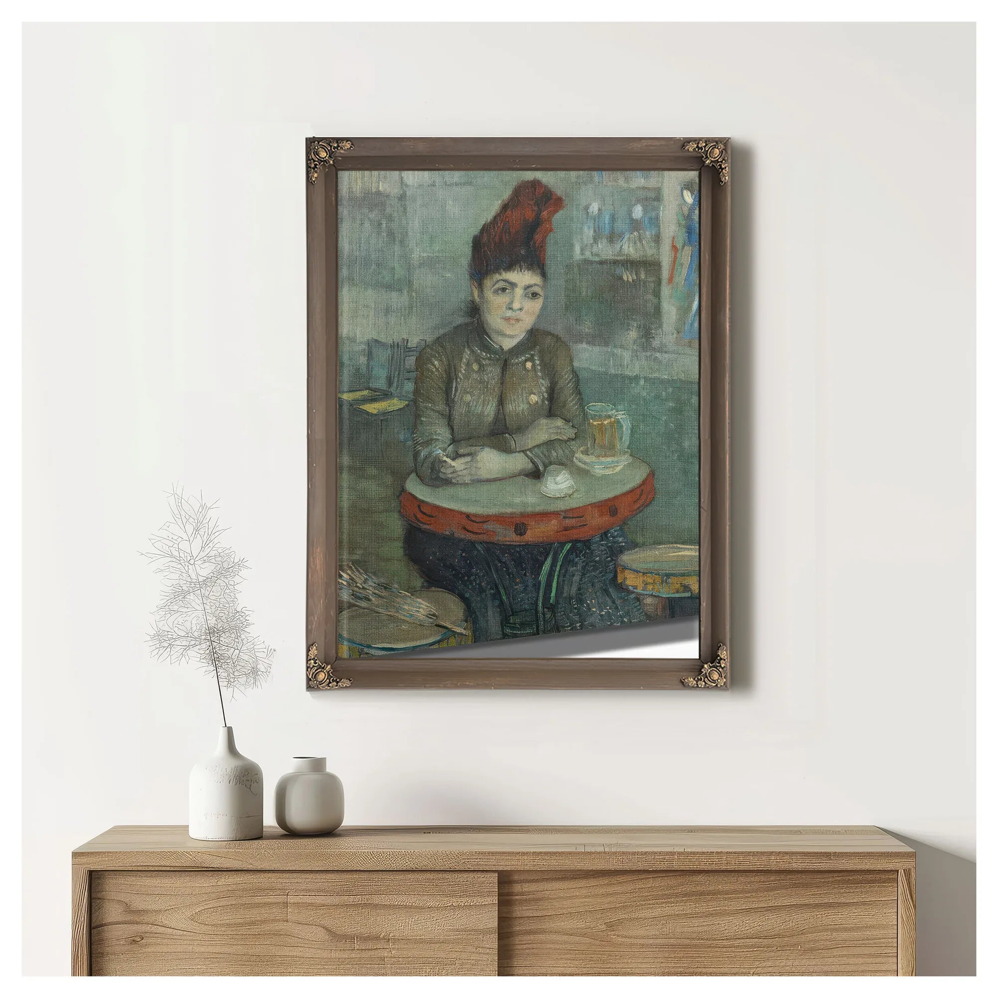 In The Cafe Agostina Segatori In Le Tambourin By Vincent Van Gogh Fine Art Print